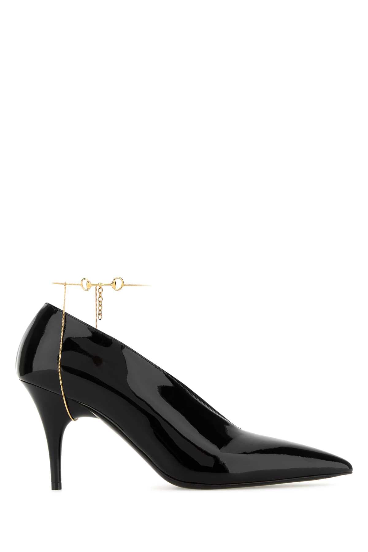 Gucci Women Black Leather Gucci 97 Pumps GUCCI
