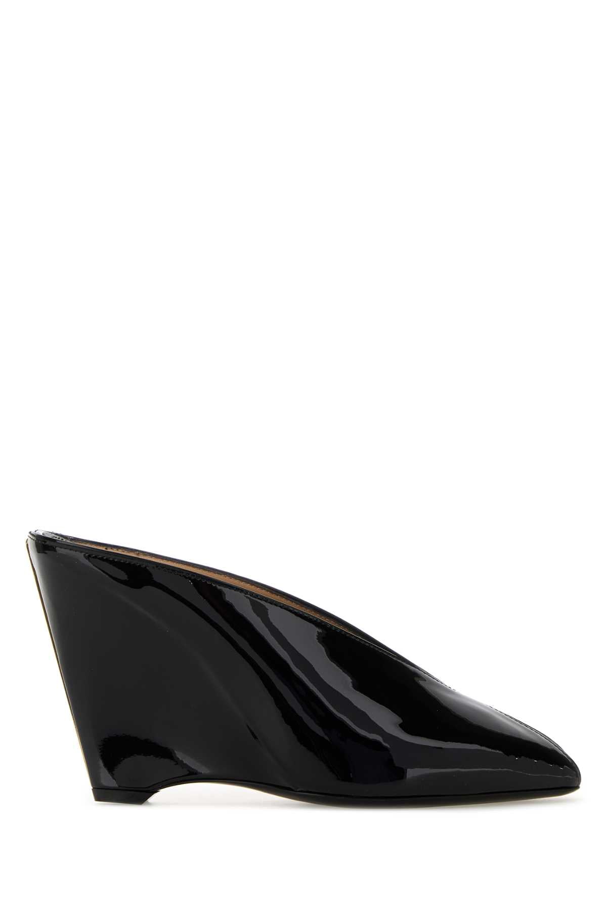 Salvatore Ferragamo Women Black Leather Alicia 95 Mules FERRAGAMO