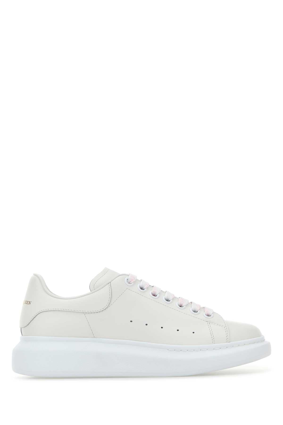 Alexander Mcqueen Women White Leather Sneakers ALEXANDER MCQUEEN