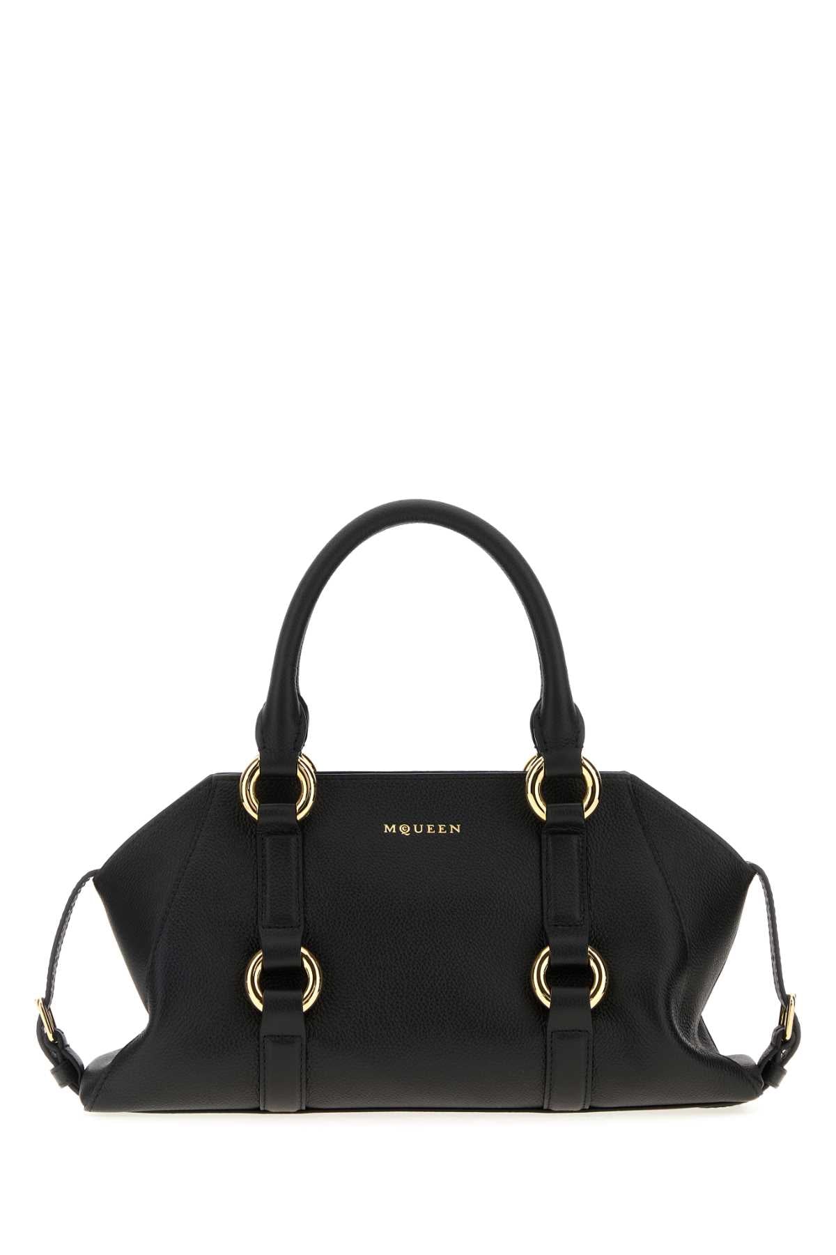 Alexander Mcqueen Women Black Leather Small Farringdon Handbag ALEXANDER MCQUEEN