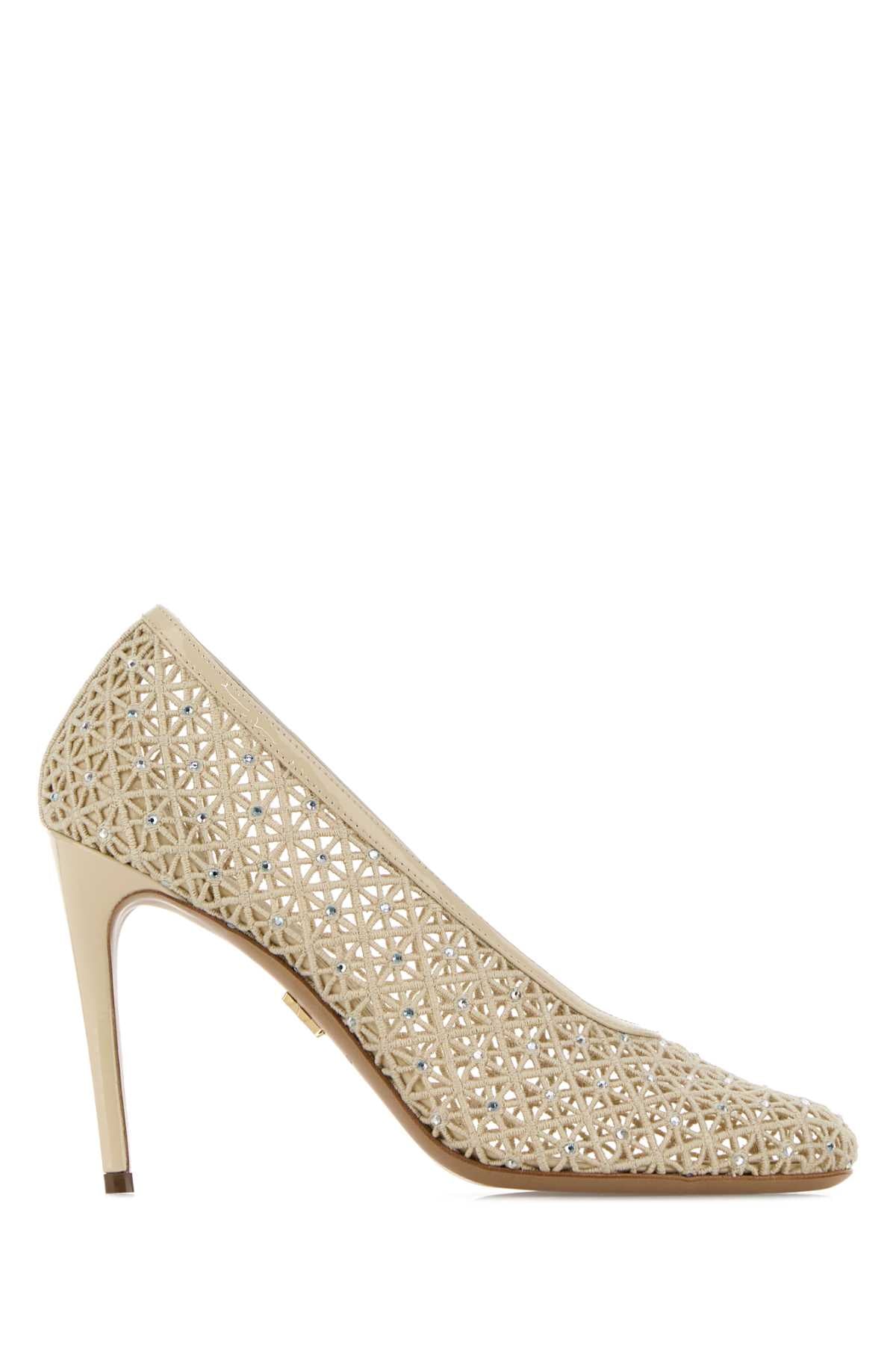Salvatore Ferragamo Women Sand Mesh Sol 95 Pumps FERRAGAMO