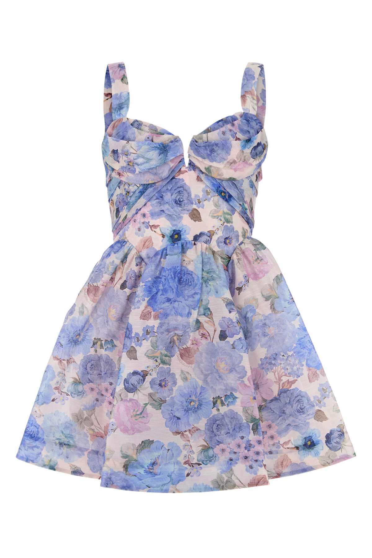 Zimmermann Women Printed Linen Blend Rebellion Mini Dress ZIMMERMANN
