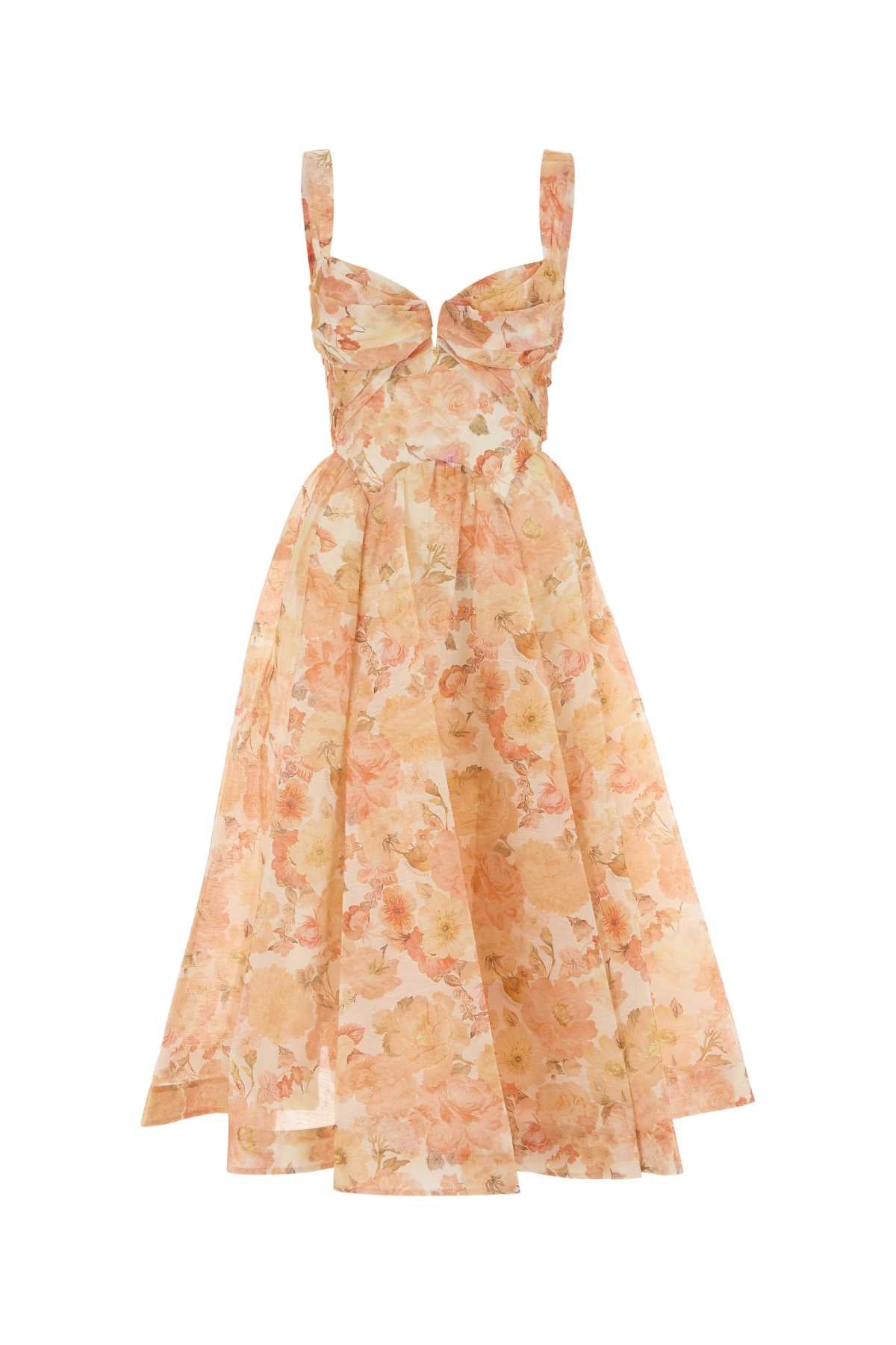 Zimmermann Women Printed Linen Blend Rebellion Dress ZIMMERMANN
