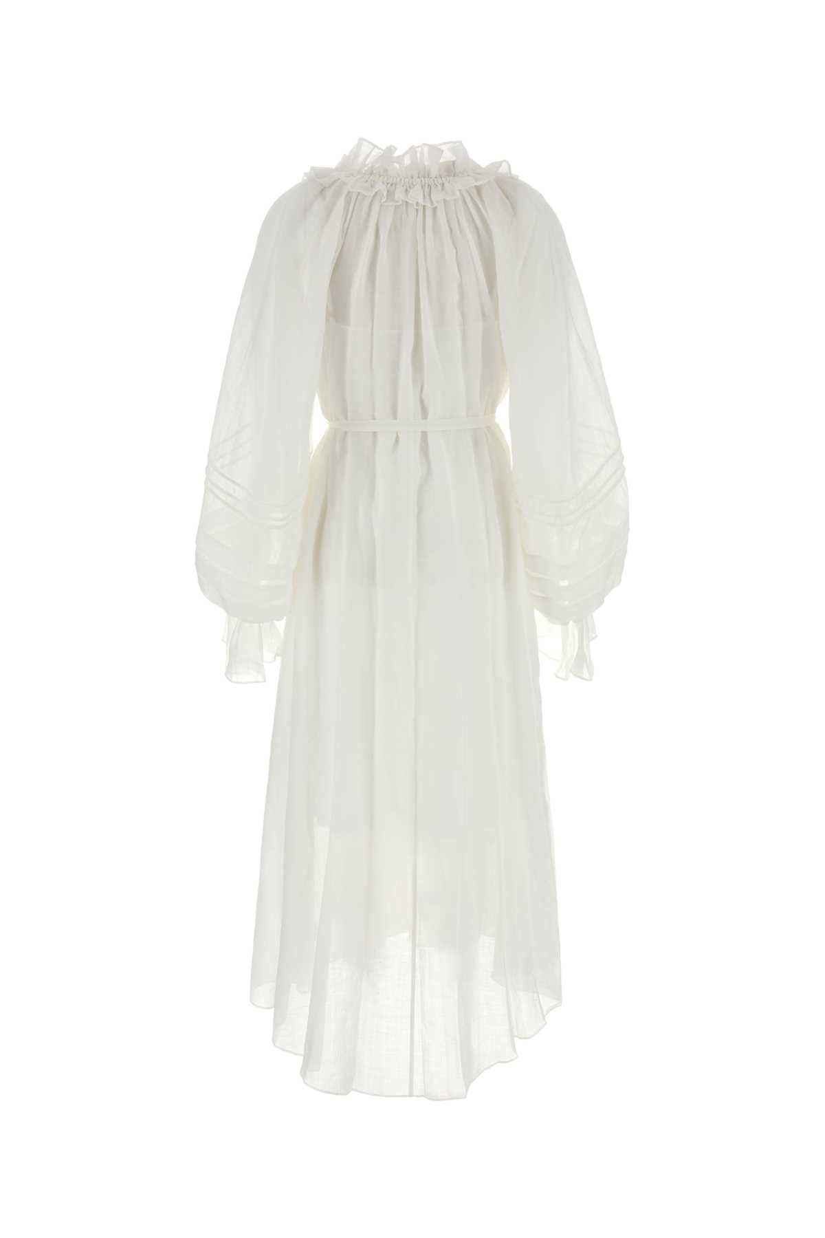 Zimmermann Women White Ramie Rebellion Dress ZIMMERMANN