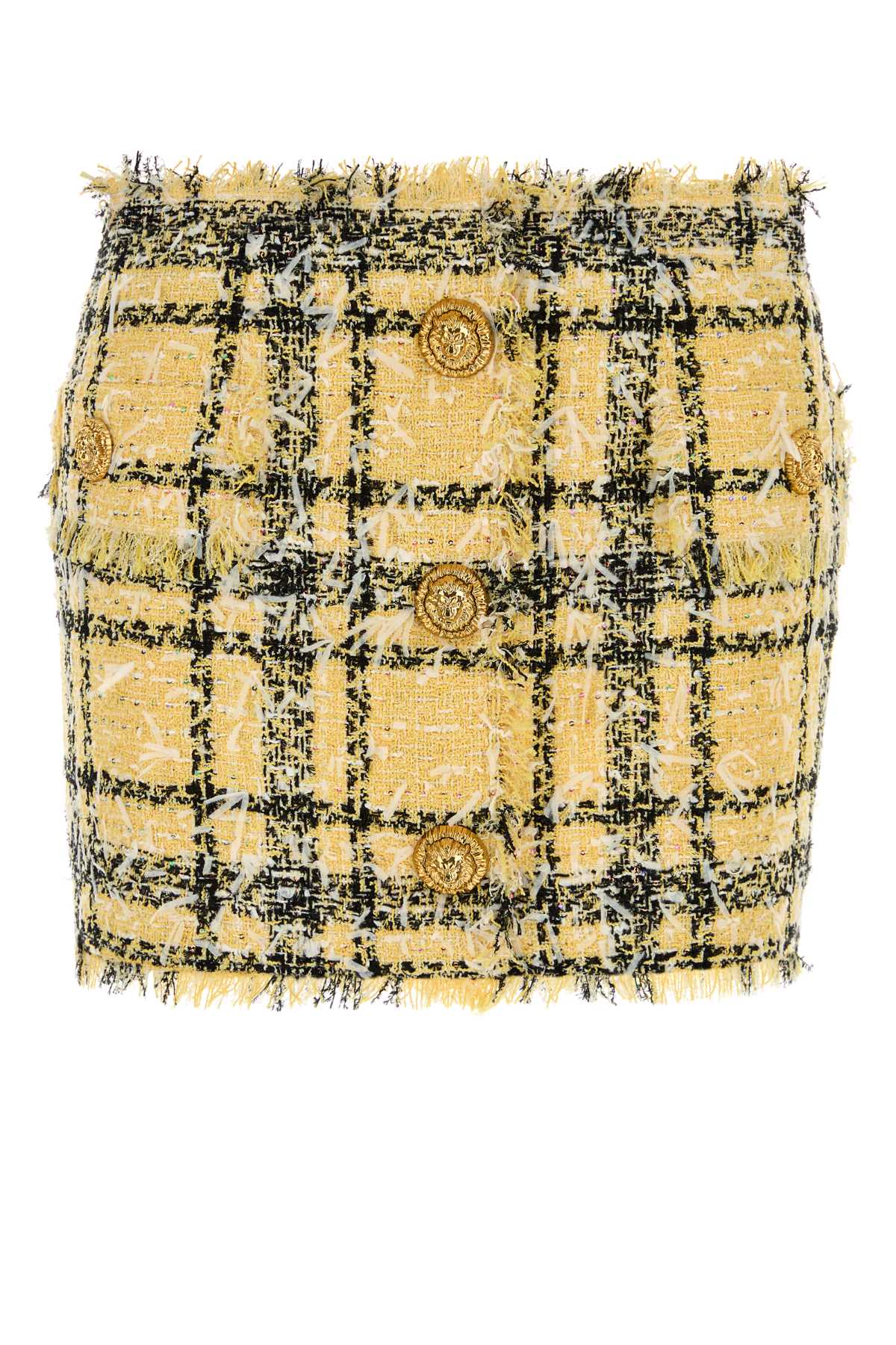 Balmain Women Embroidered Tweed Mini Skirt BALMAIN