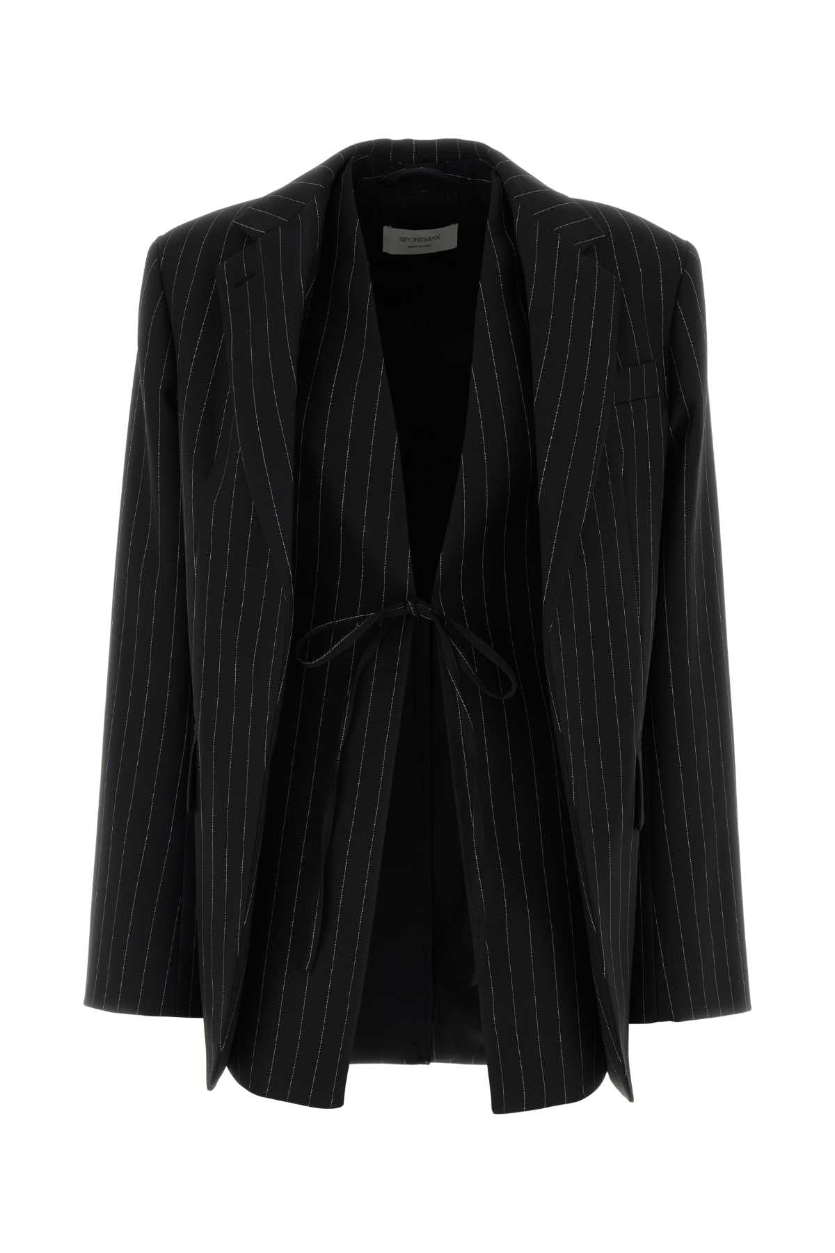 Sportmax Women Embroidered Wool Blend Divina Blazer SPORTMAX