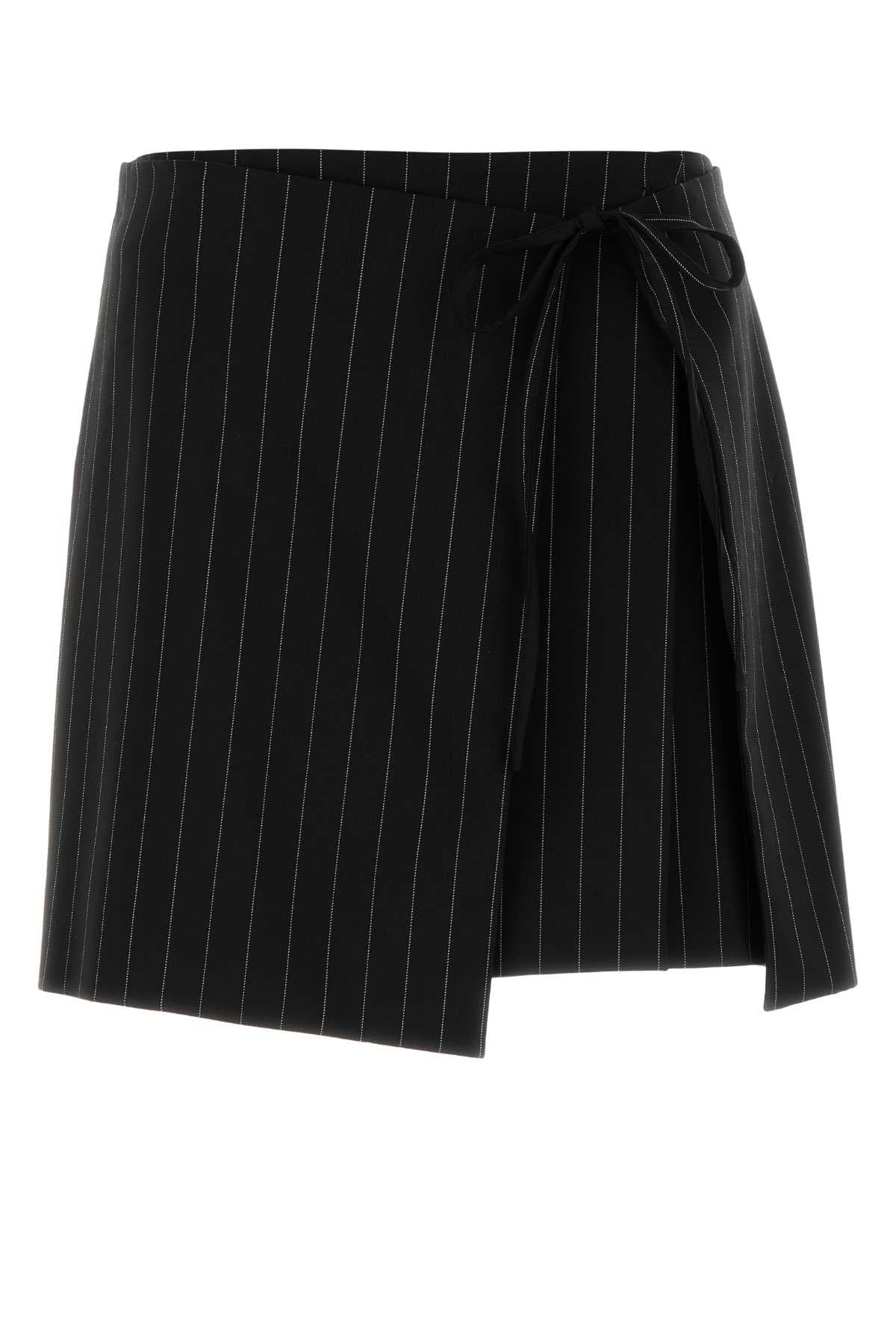 Sportmax Women Embroidered Stretch Wool Blend Fatti Mini Skirt SPORTMAX