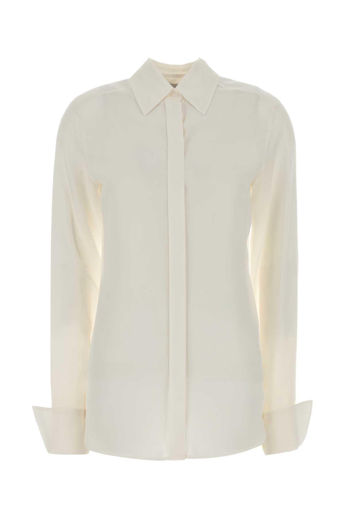 Sportmax Women White Silk Elisir Shirt. SPORTMAX