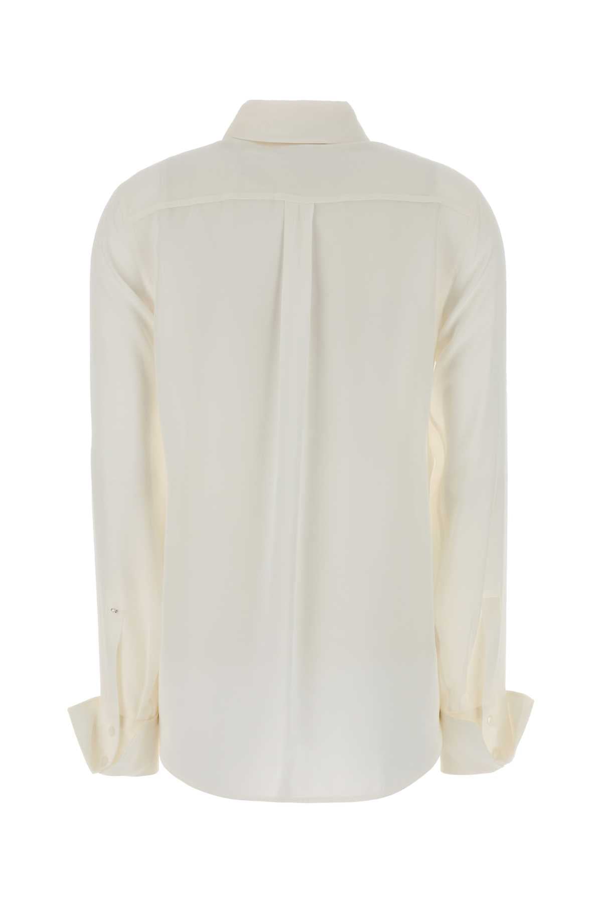 Sportmax Women White Silk Elisir Shirt. SPORTMAX