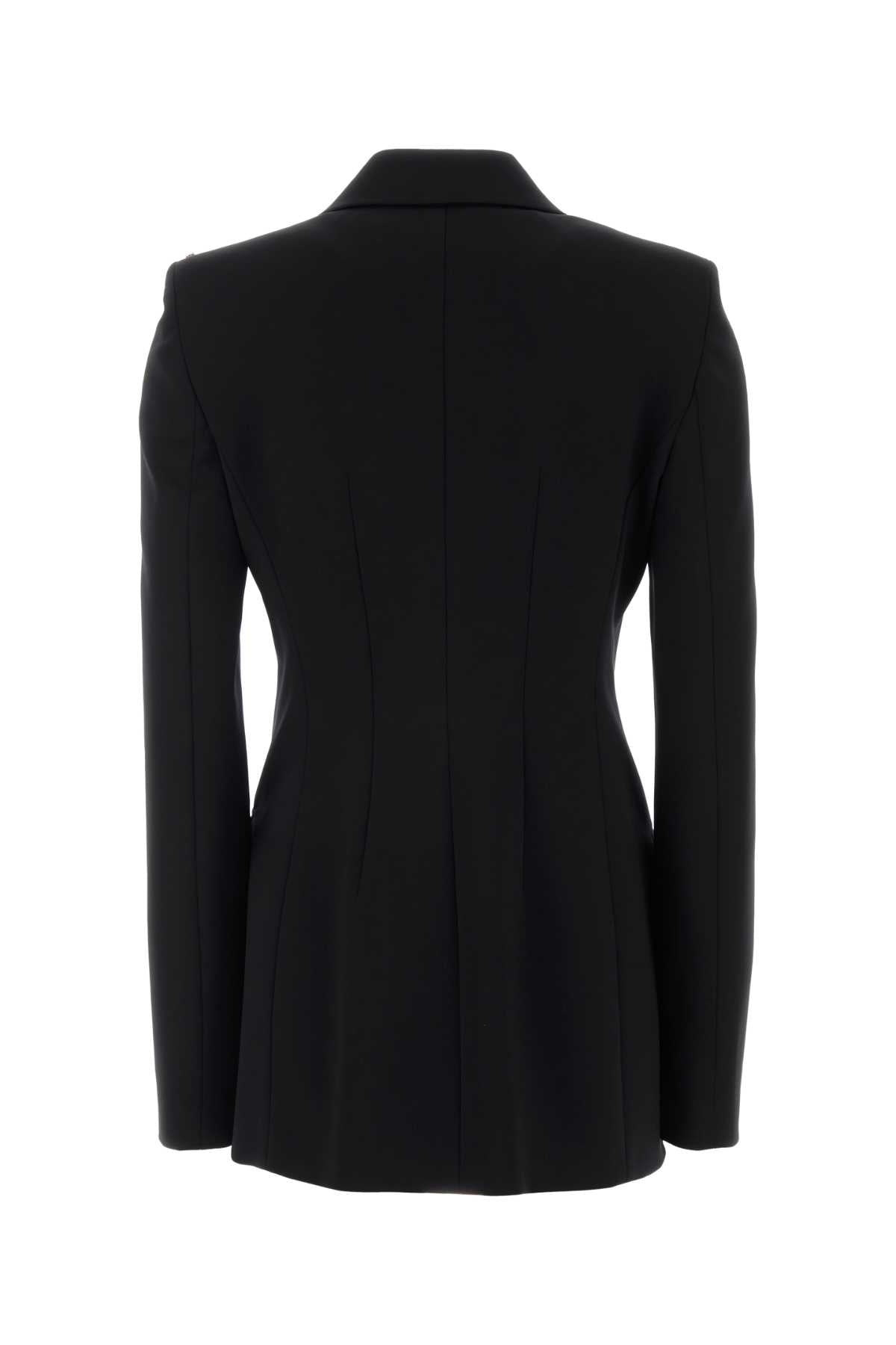 Sportmax Women Black Stretch Jersey Arco Blazer SPORTMAX