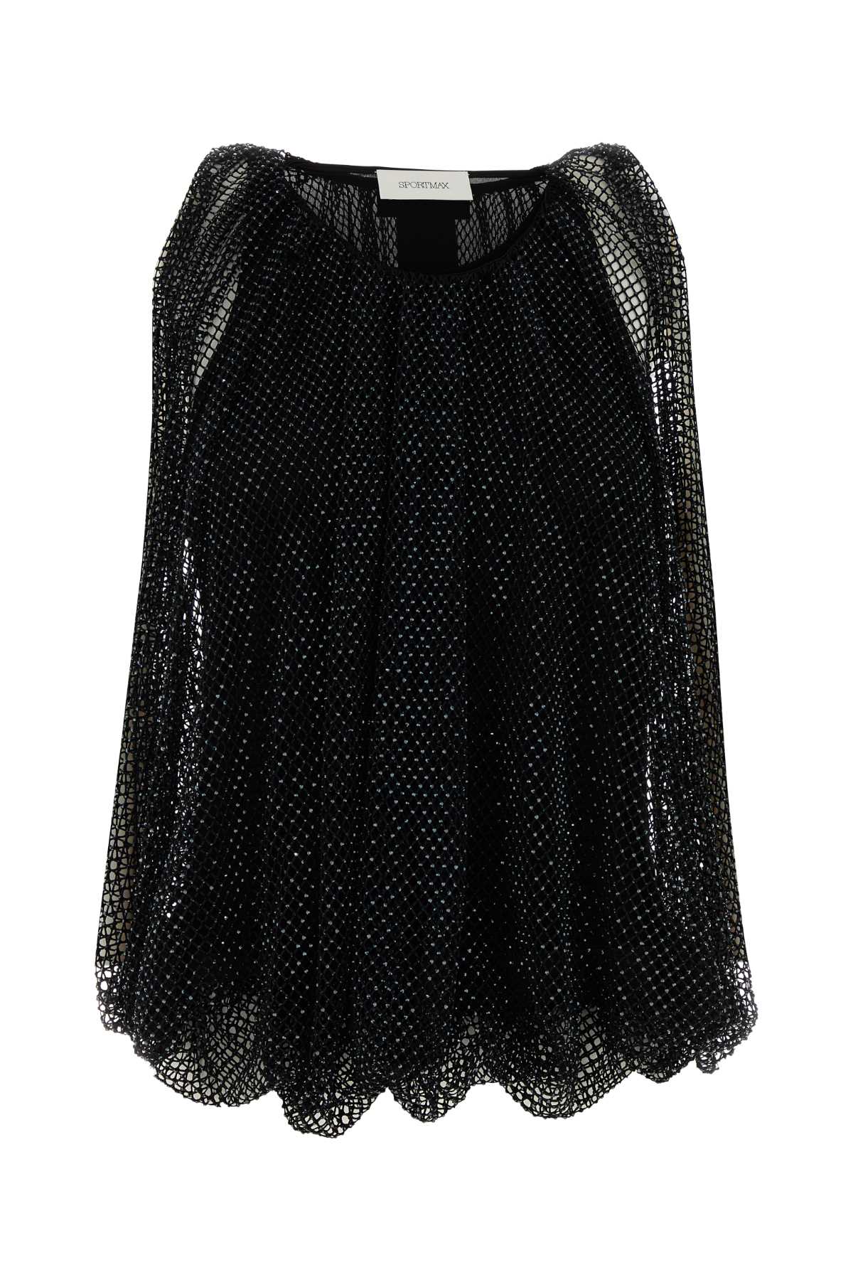 Sportmax Women Black Mesh Nodo Top SPORTMAX