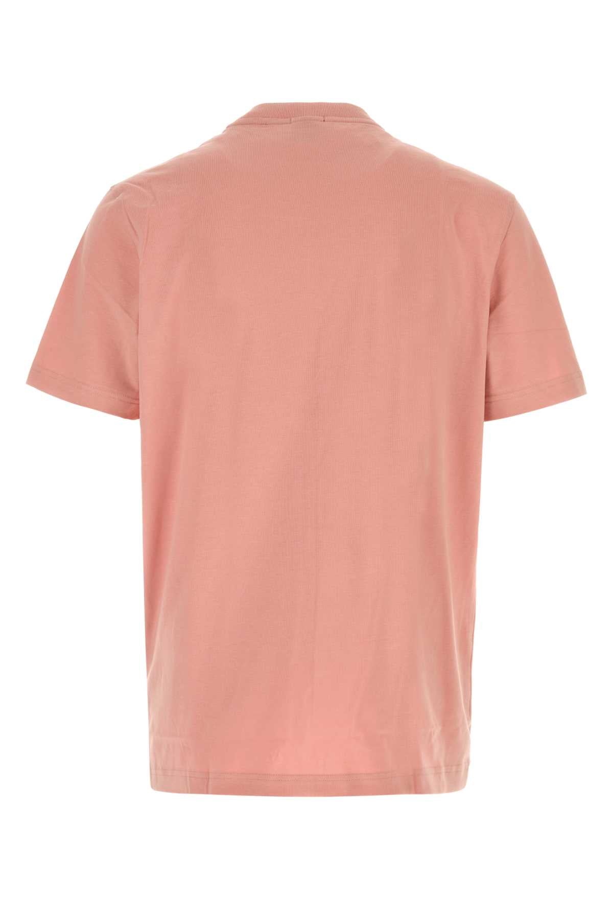 Boss Men Dark Pink Stretch Cotton T-Shirt BOSS