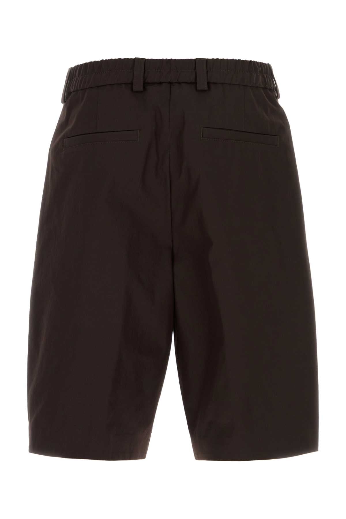 Boss Men Black Cotton Bermuda Shorts BOSS