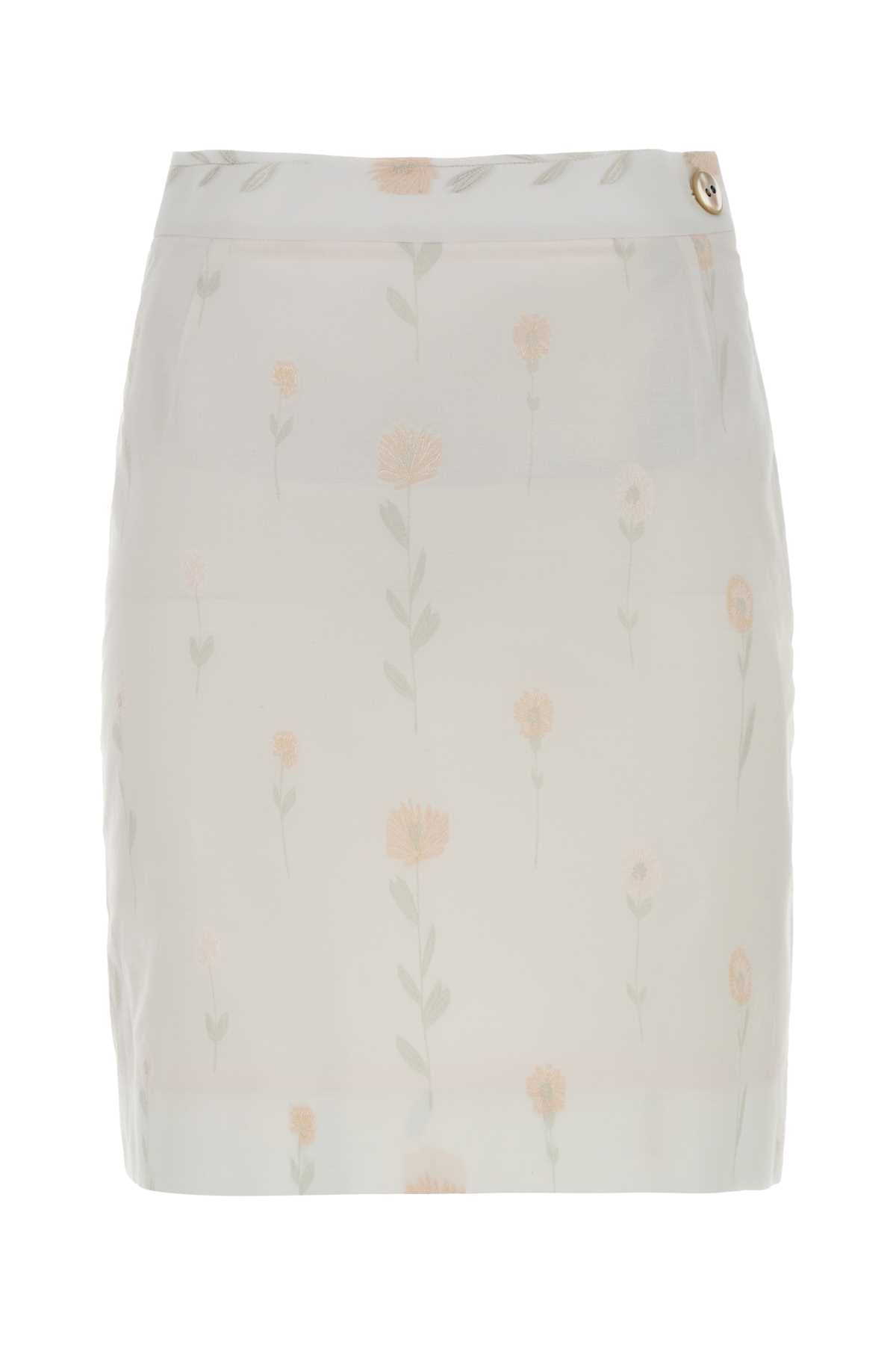 Vivienne Westwood Women Floral Cotton Blend Crotch Mini Skirt VIVIENNE WESTWOOD