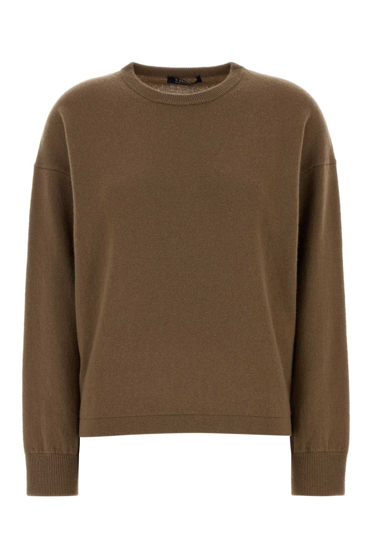 S Maxmara Women Brown Wool Blend Nebbie Sweater S MAX MARA