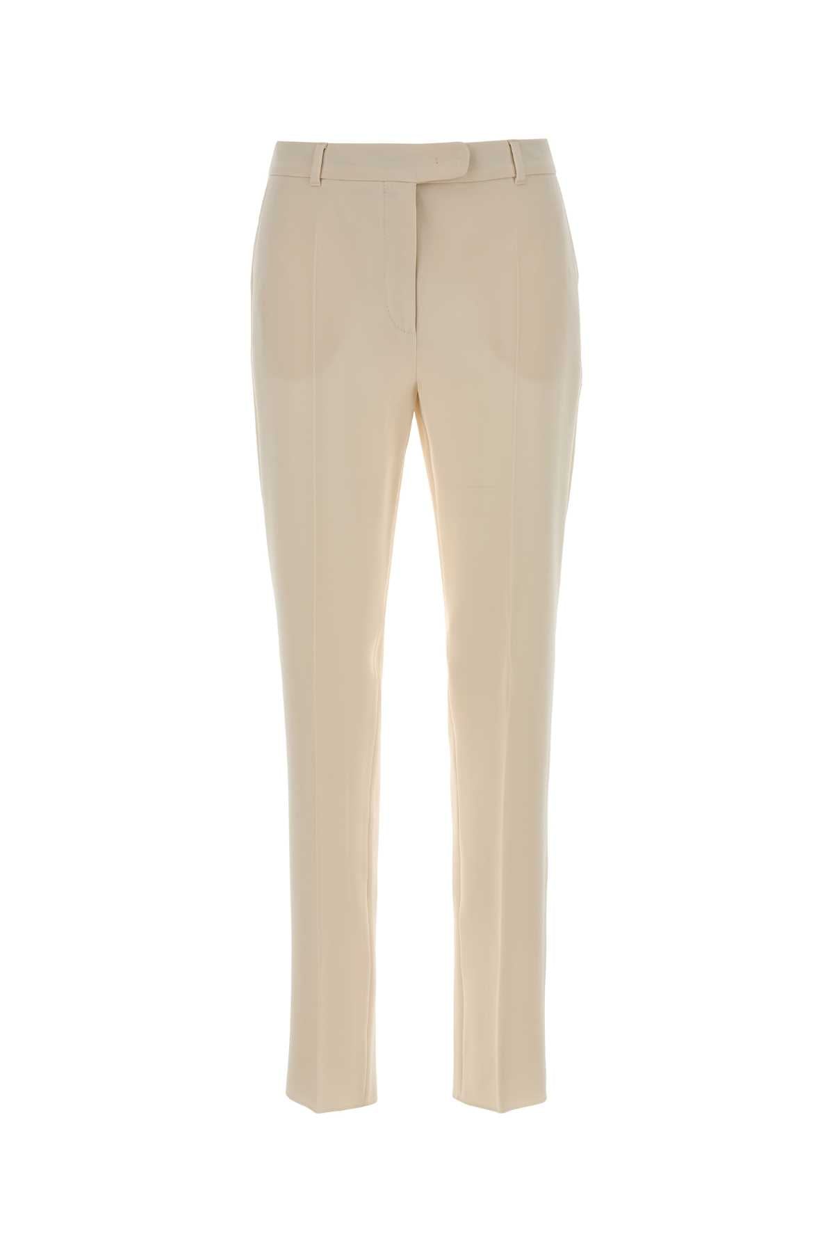 Max Mara Women Pastel Yellow Crepe Jerta Pant MAX MARA