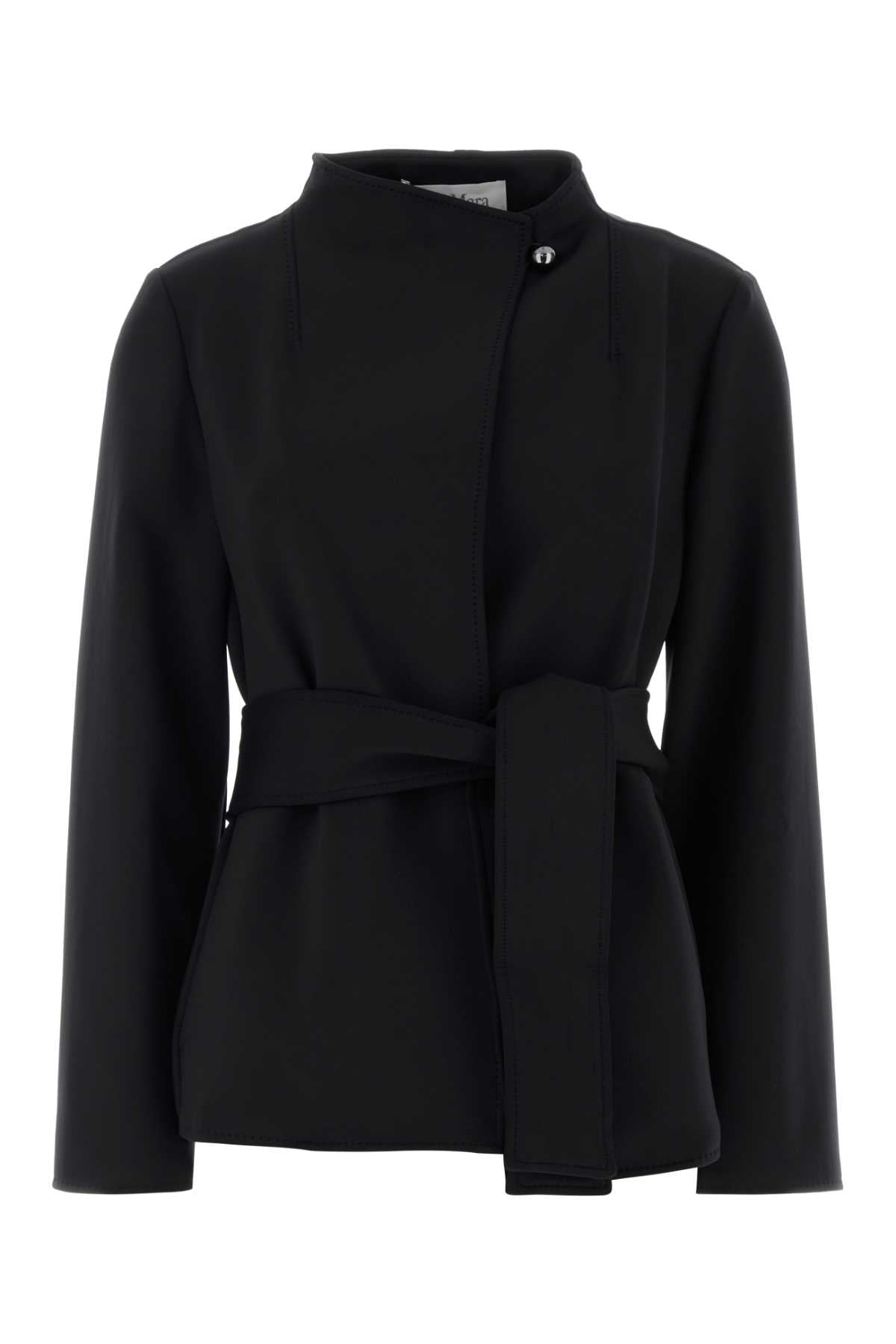 Max Mara Women Black Stretch Nylon Talamo Blazer MAX MARA