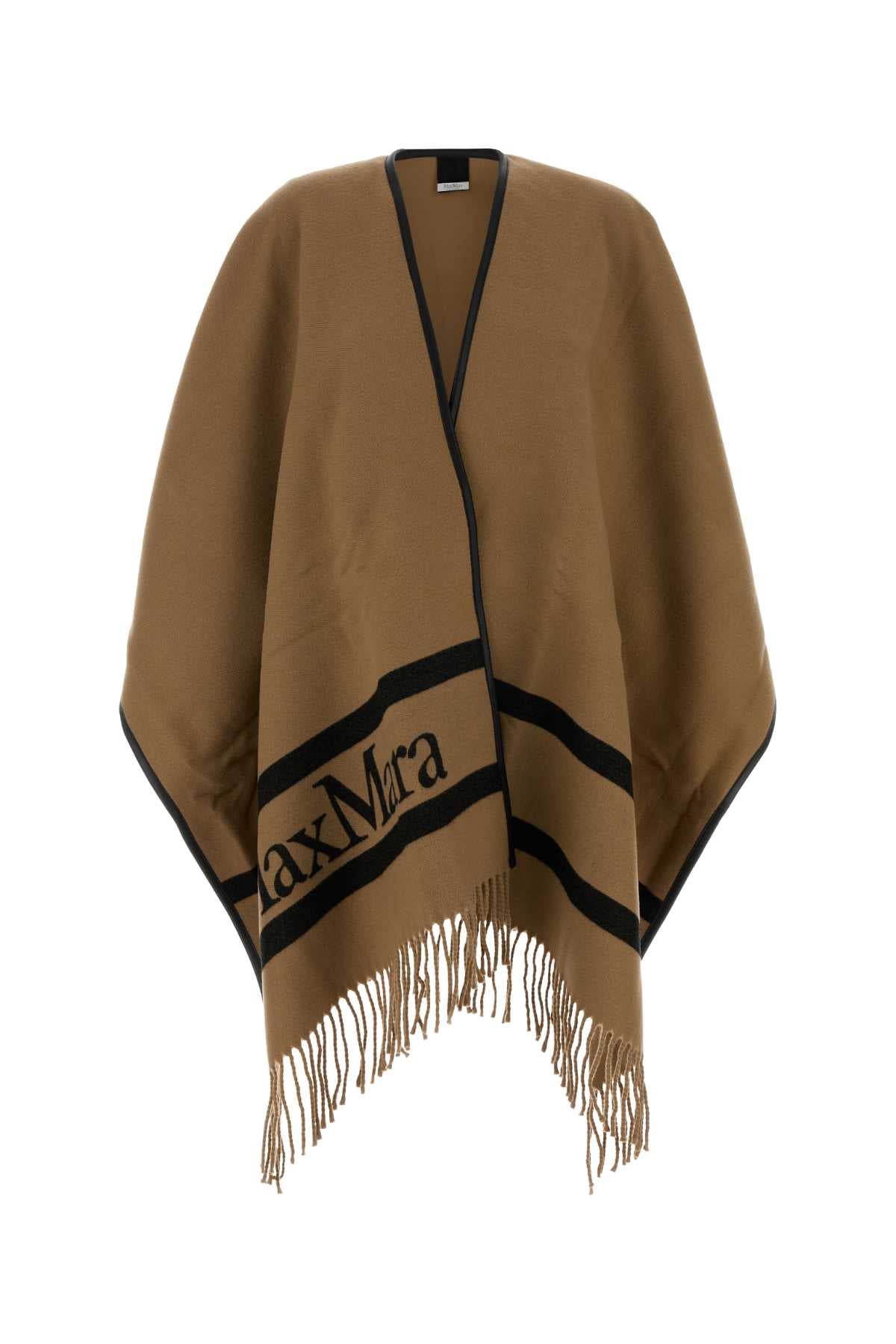 Max Mara Women Biscuit Wool Aris Cape MAX MARA