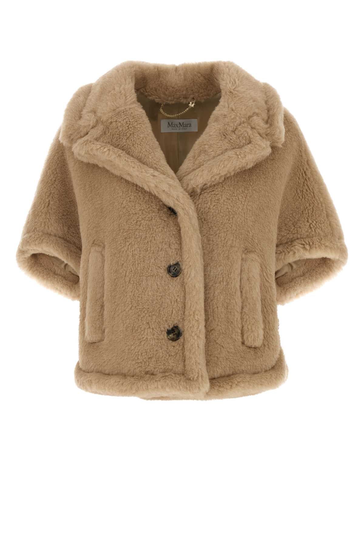 Max Mara Women Cappuccino Alpaca Blend Corvino4 Cape MAX MARA