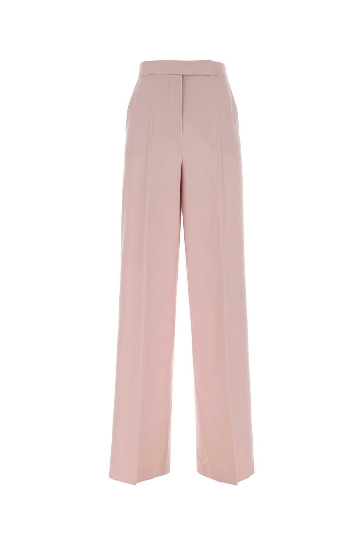 Max Mara Women Pink Wool Blend Girone Wide-Leg Pant MAX MARA
