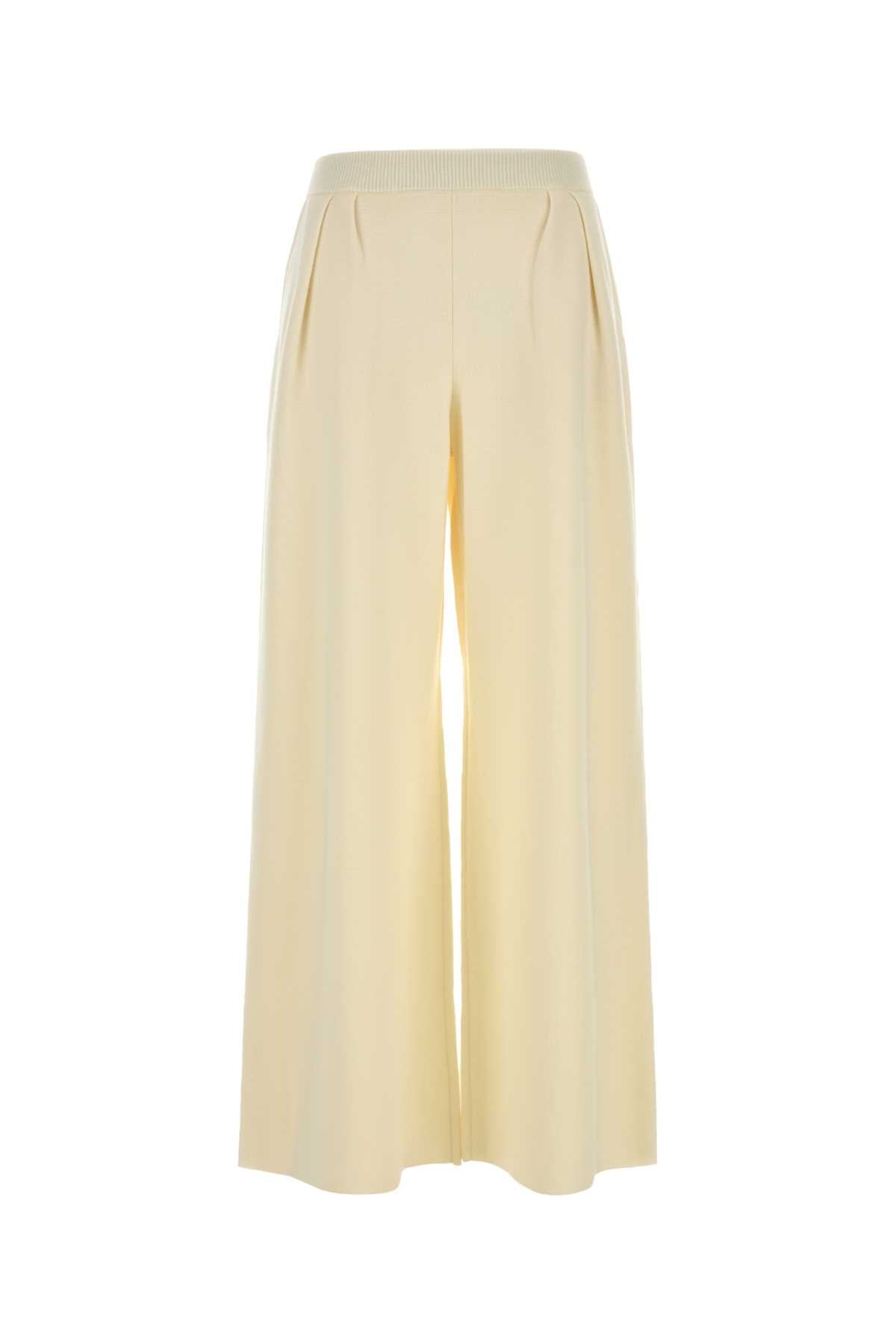 Max Mara Women Ivoryy Wool Wide-Leg Bora Pant MAX MARA