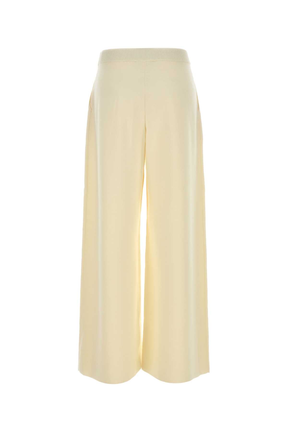 Max Mara Women Ivoryy Wool Wide-Leg Bora Pant MAX MARA