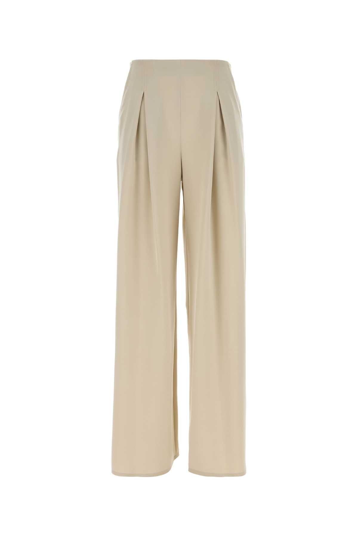 Max Mara Women Sand Stretch Satin Palude Palazzo Pant MAX MARA