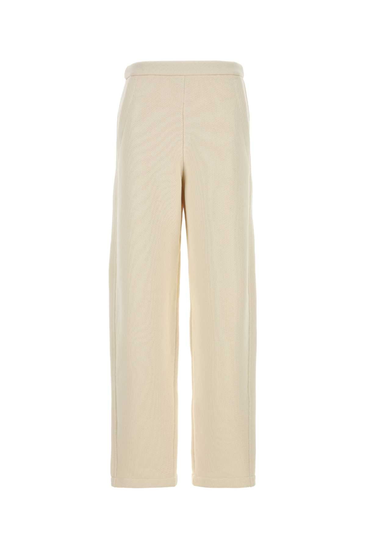 Max Mara Women Ivory Cotton Blend Wide-Leg Dente Pant MAX MARA