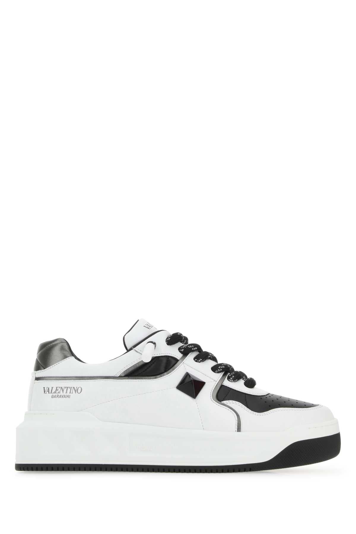 Valentino Garavani Men Two-Tone Nappa Leather One Stud Sneakers VALENTINO GARAVANI