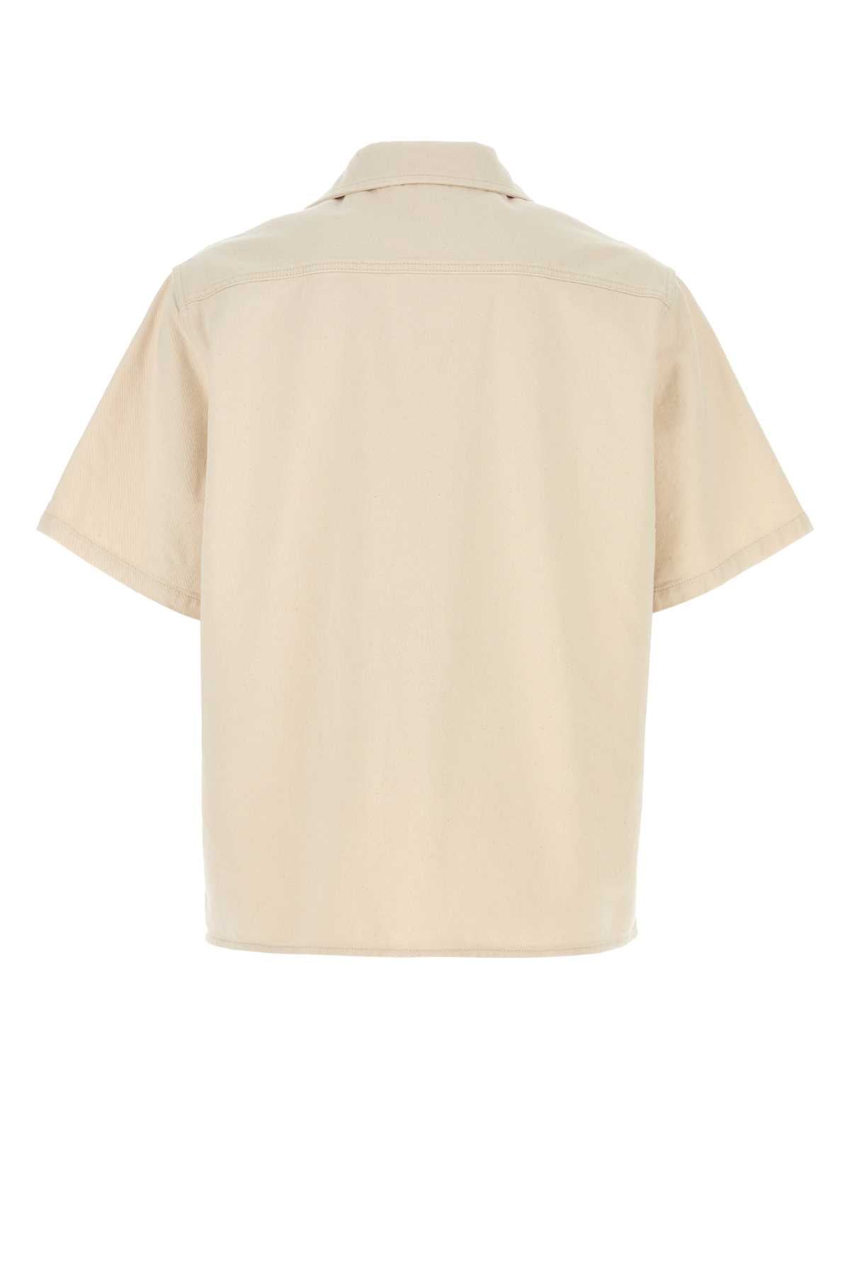 Valentino Garavani Men Sand Denim Shirt VALENTINO GARAVANI