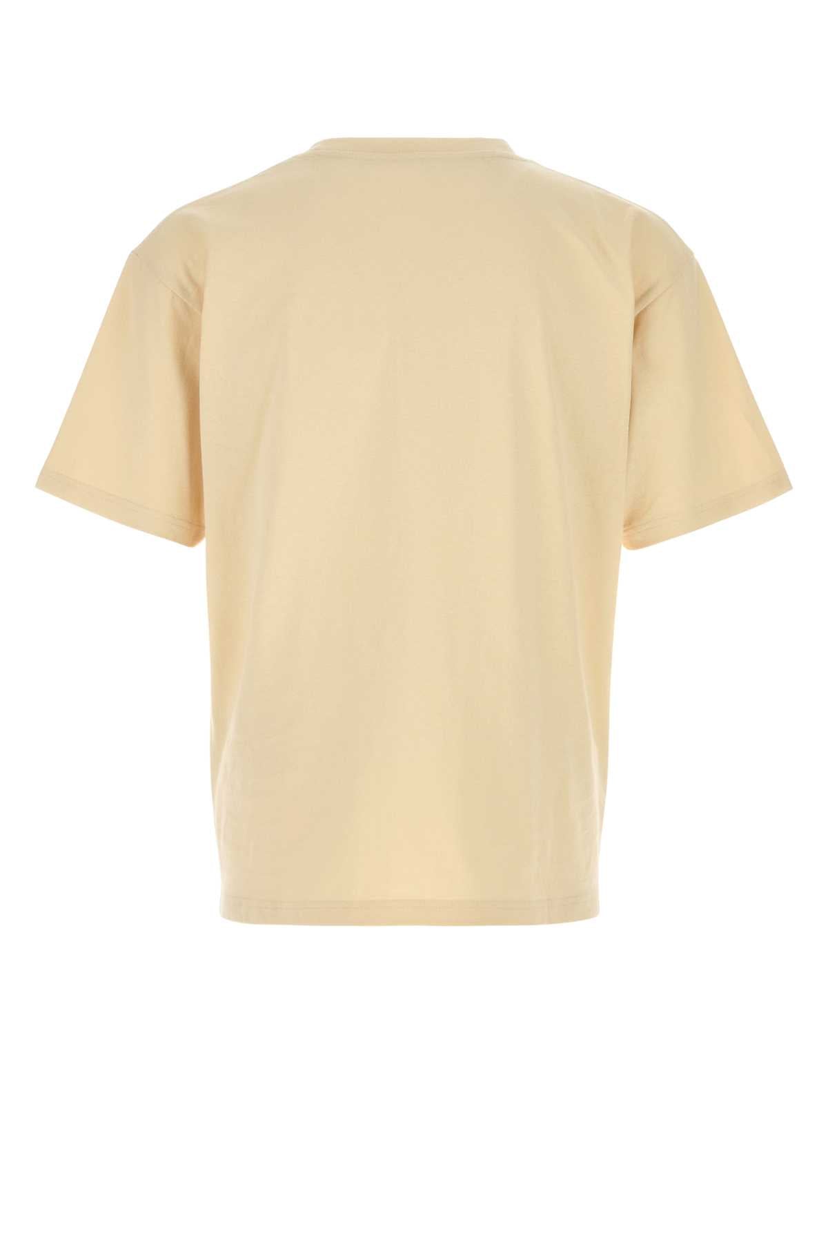 Valentino Garavani Men Beige Cotton T-Shirt VALENTINO GARAVANI