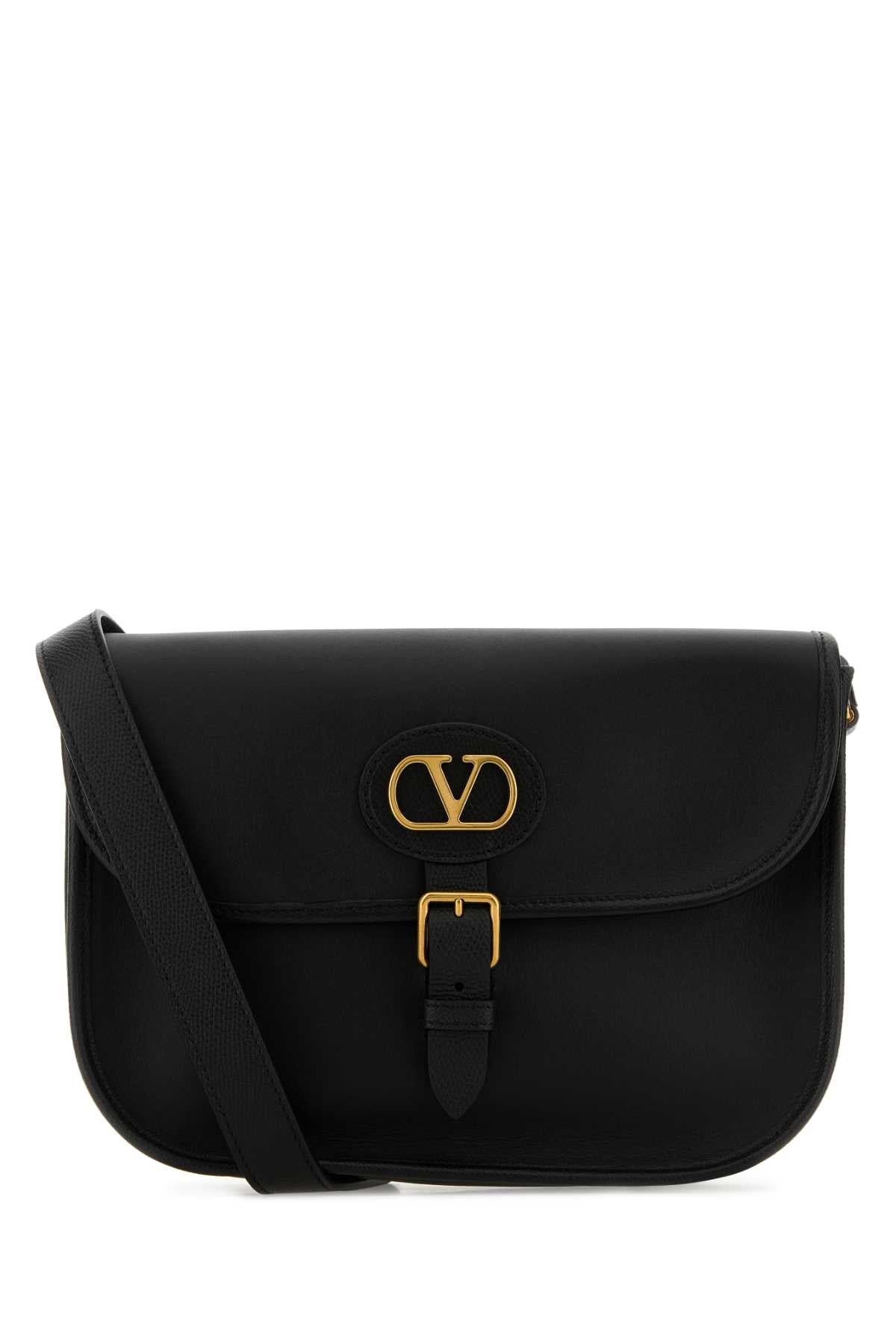 Valentino Garavani Men Black Leather Antibes Crossbody Bag