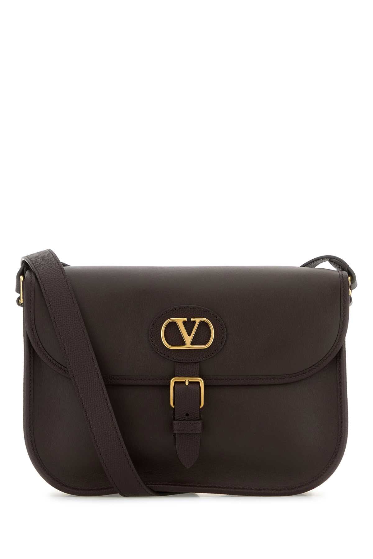 Valentino Garavani Men Chocolate Leather Antibes Crossbody Bag VALENTINO GARAVANI