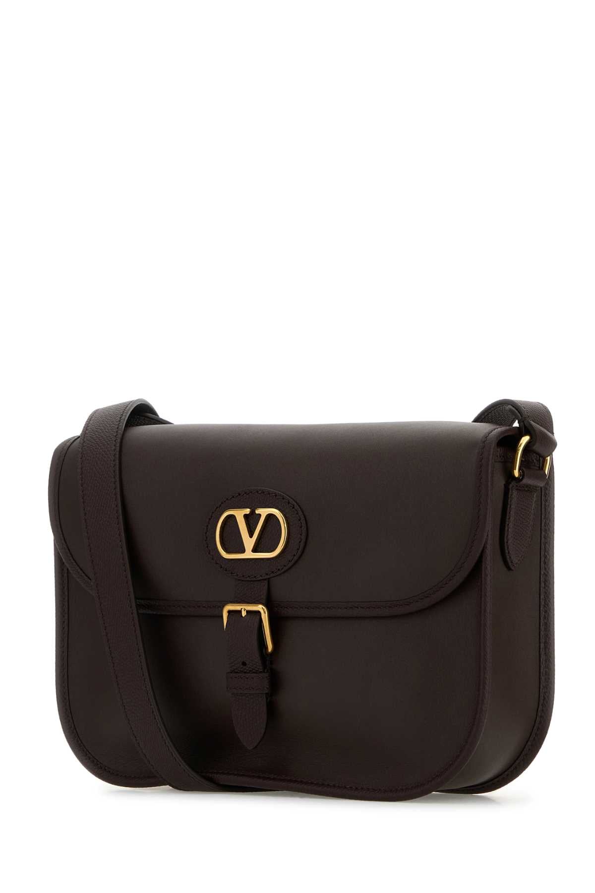 Valentino Garavani Men Chocolate Leather Antibes Crossbody Bag VALENTINO GARAVANI