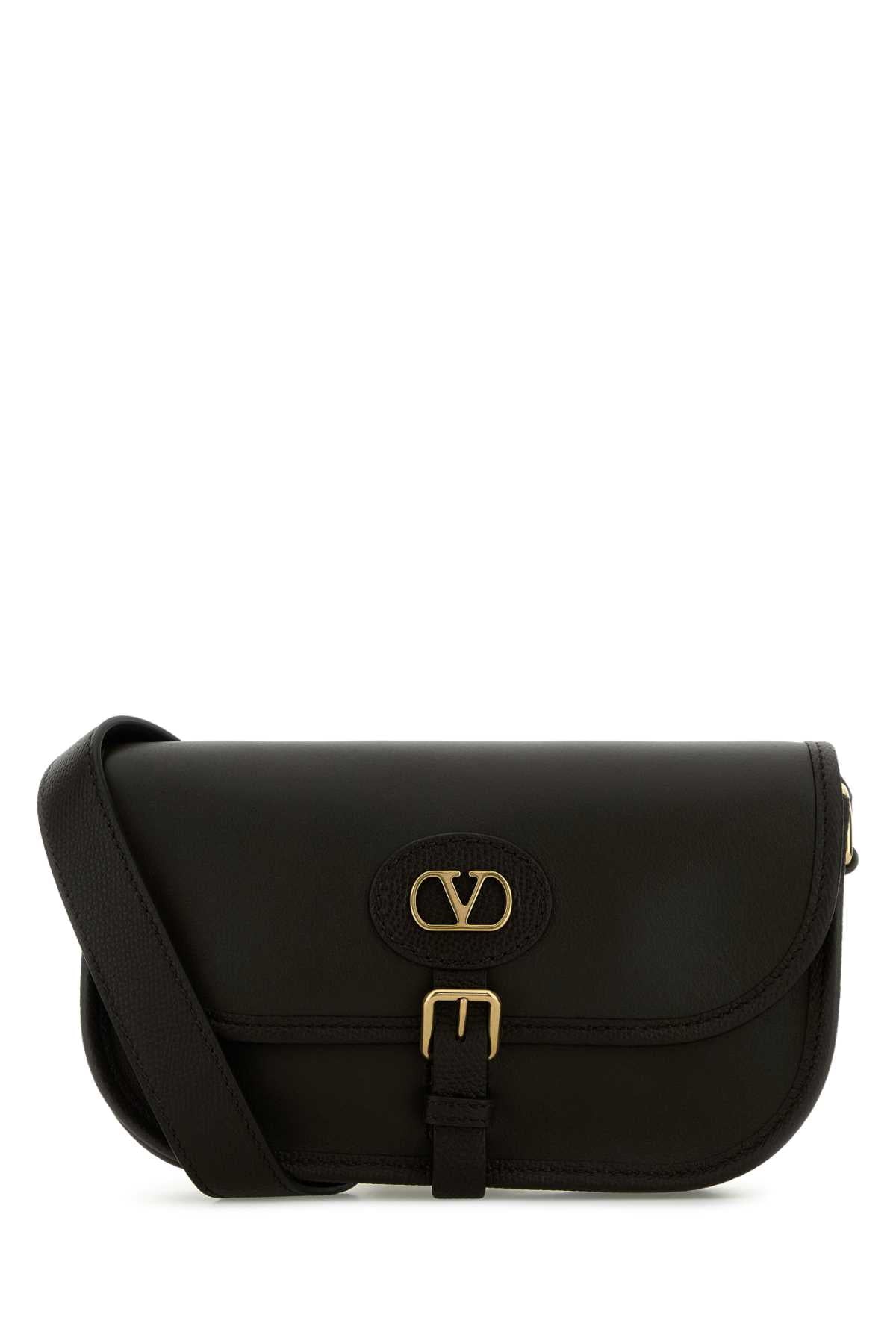 Valentino Garavani Men Black Leather Antibes Crossbody Bag