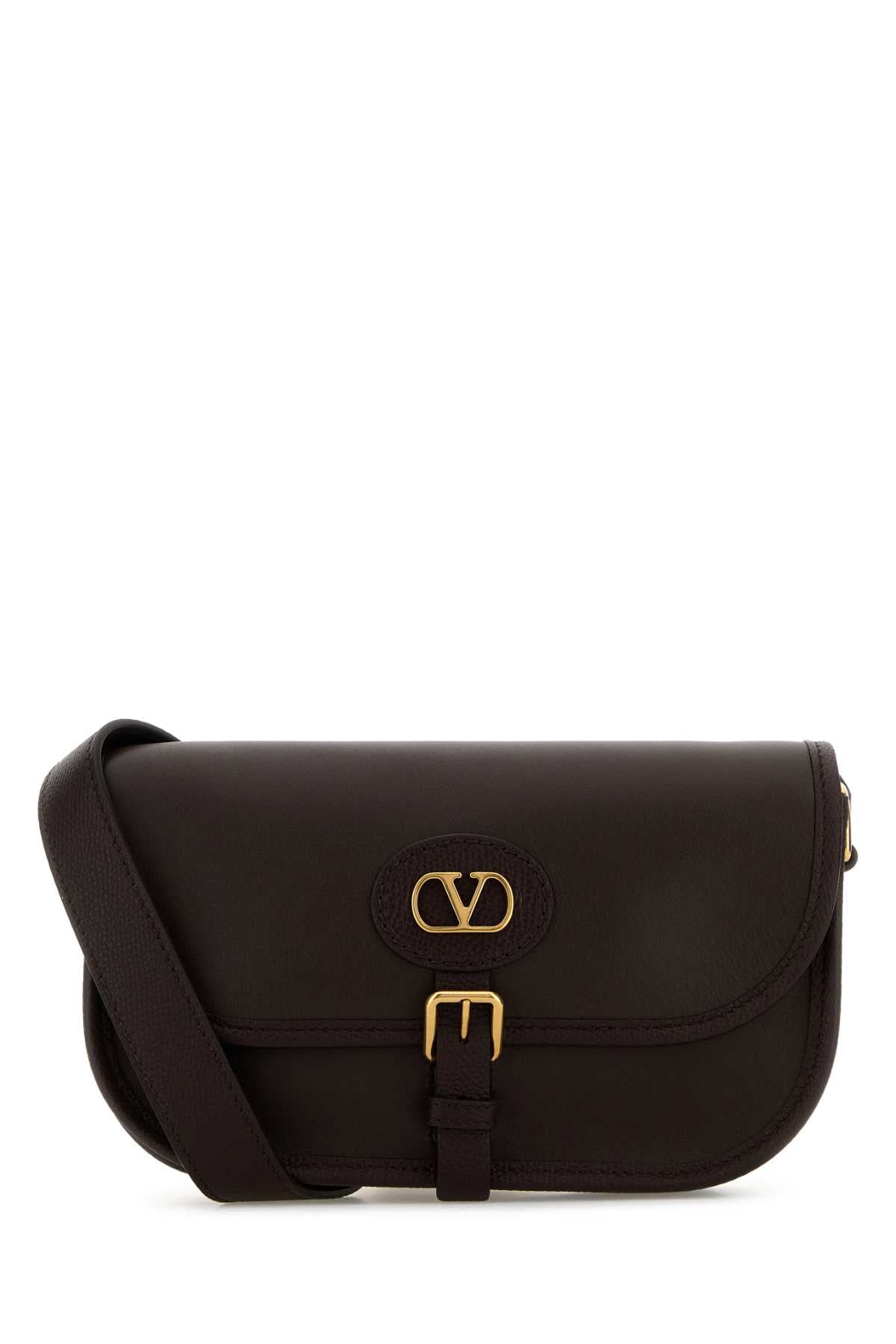 Valentino Garavani Men Brown Leather Antibes Crossbody Bag VALENTINO GARAVANI
