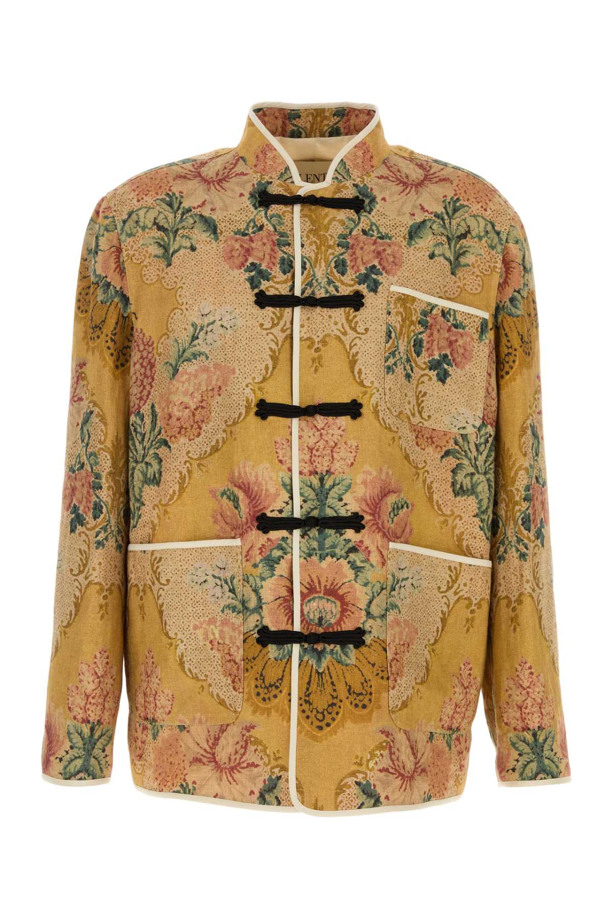 Valentino Garavani Men Printed Linen Shirt VALENTINO GARAVANI