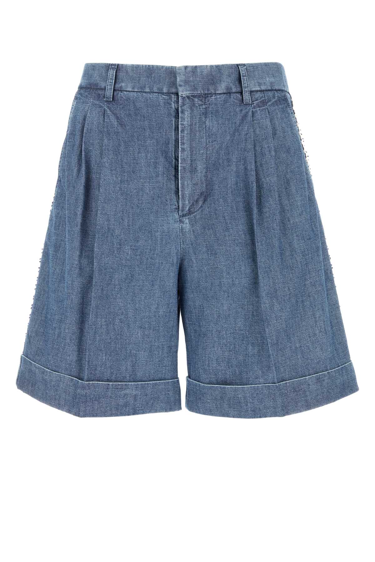 Valentino Garavani Men Denim Bermuda Shorts VALENTINO GARAVANI