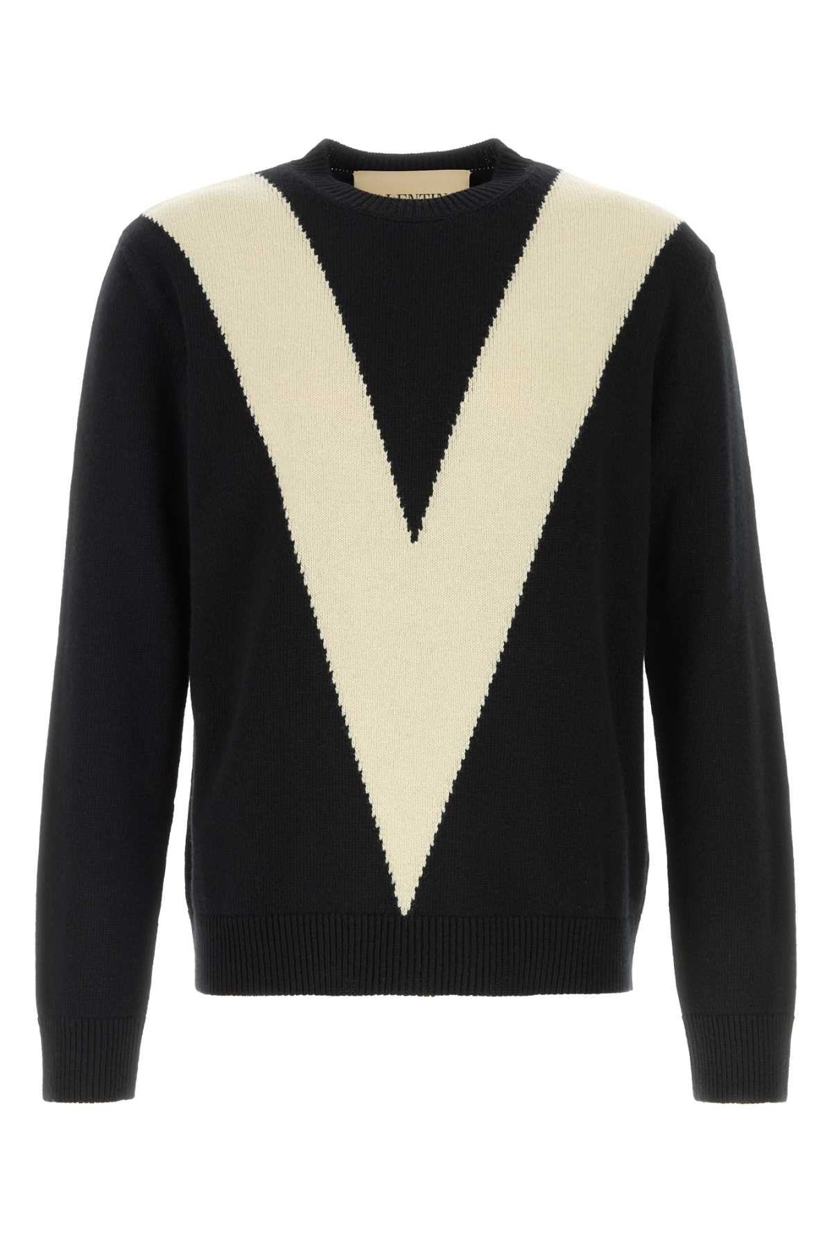 Valentino Garavani Men Black Wool Sweater VALENTINO GARAVANI