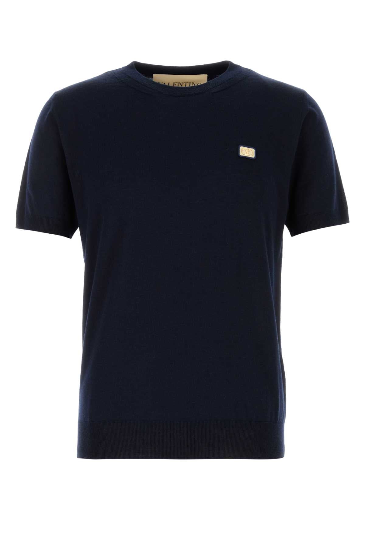 Valentino Garavani Men Dark Blue Wool Sweater VALENTINO GARAVANI