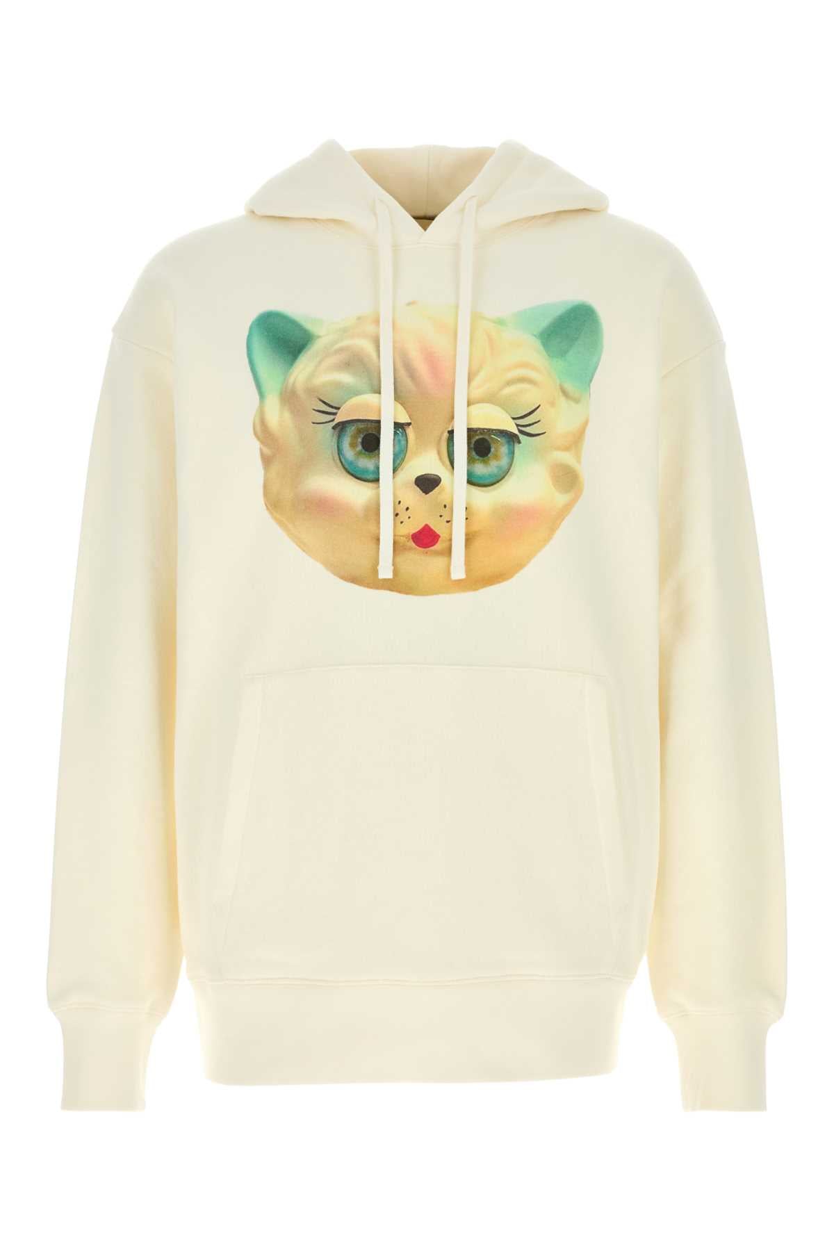 Valentino Garavani Men Ivory Cotton Sweatshirt VALENTINO GARAVANI