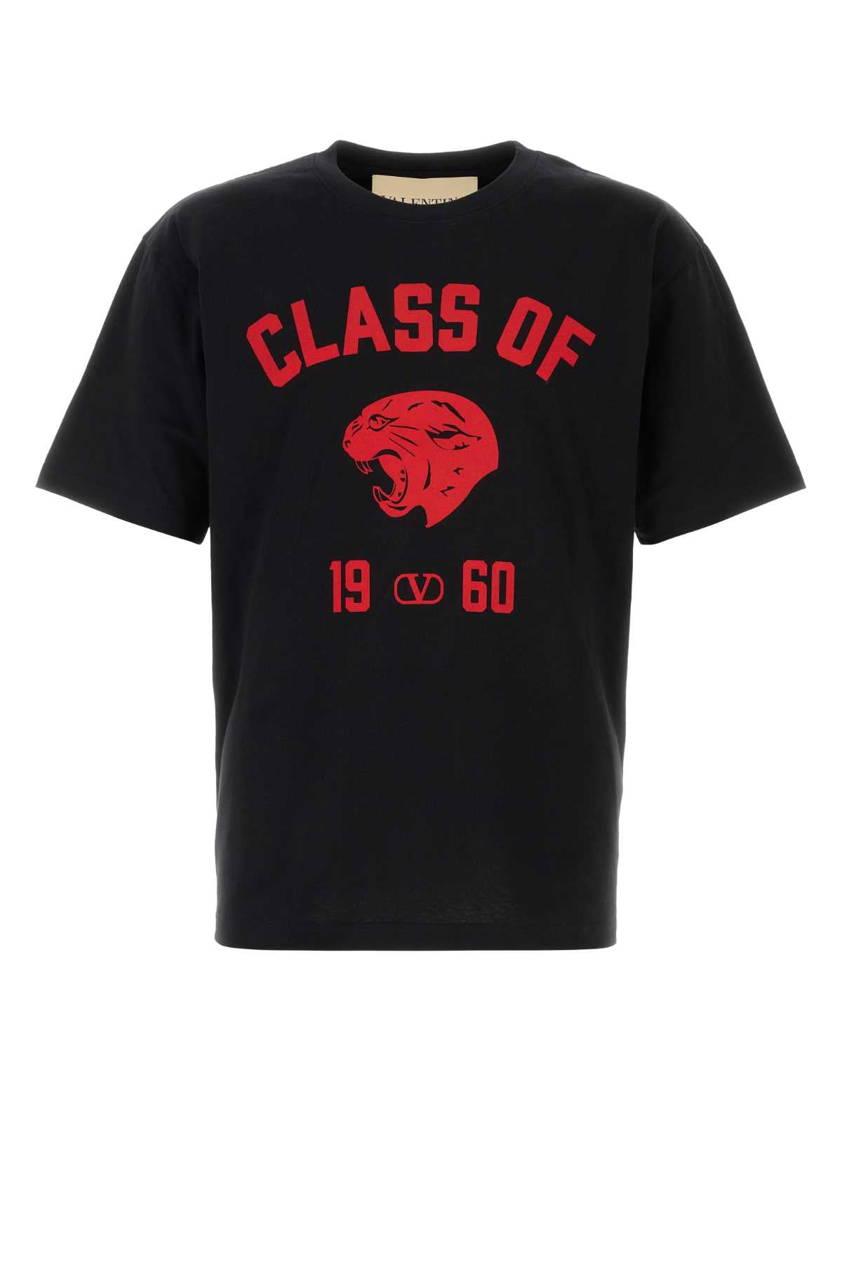 Valentino Garavani Men Black Cotton T-Shirt VALENTINO GARAVANI