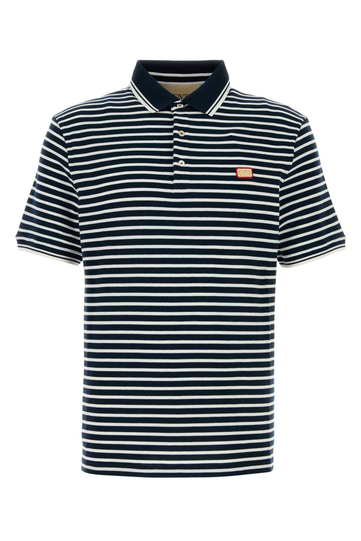 Valentino Garavani Men Embroidered Piquet Polo Shirt VALENTINO GARAVANI
