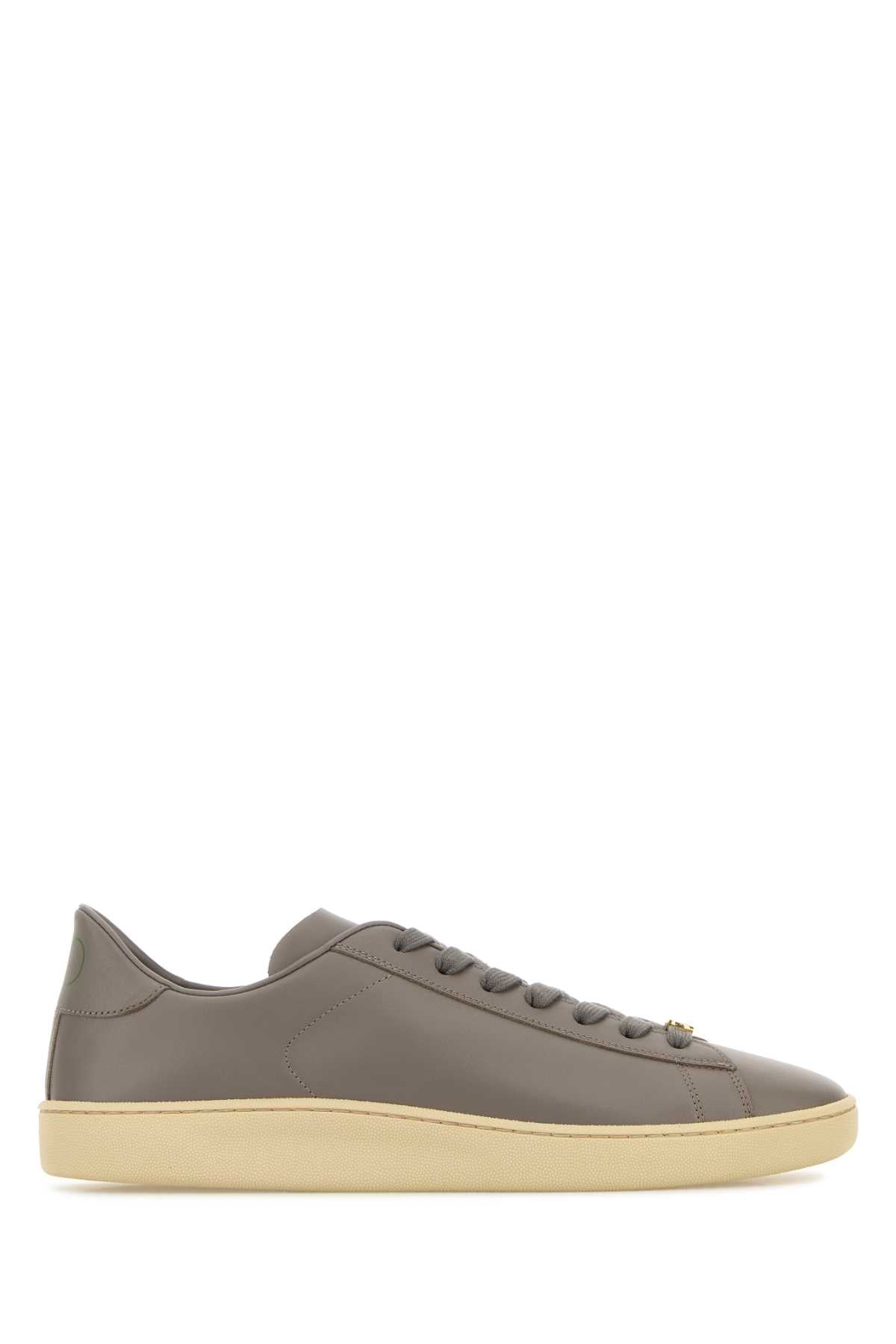 Valentino Garavani Men Dove Grey Leather Royco Sneakers VALENTINO GARAVANI