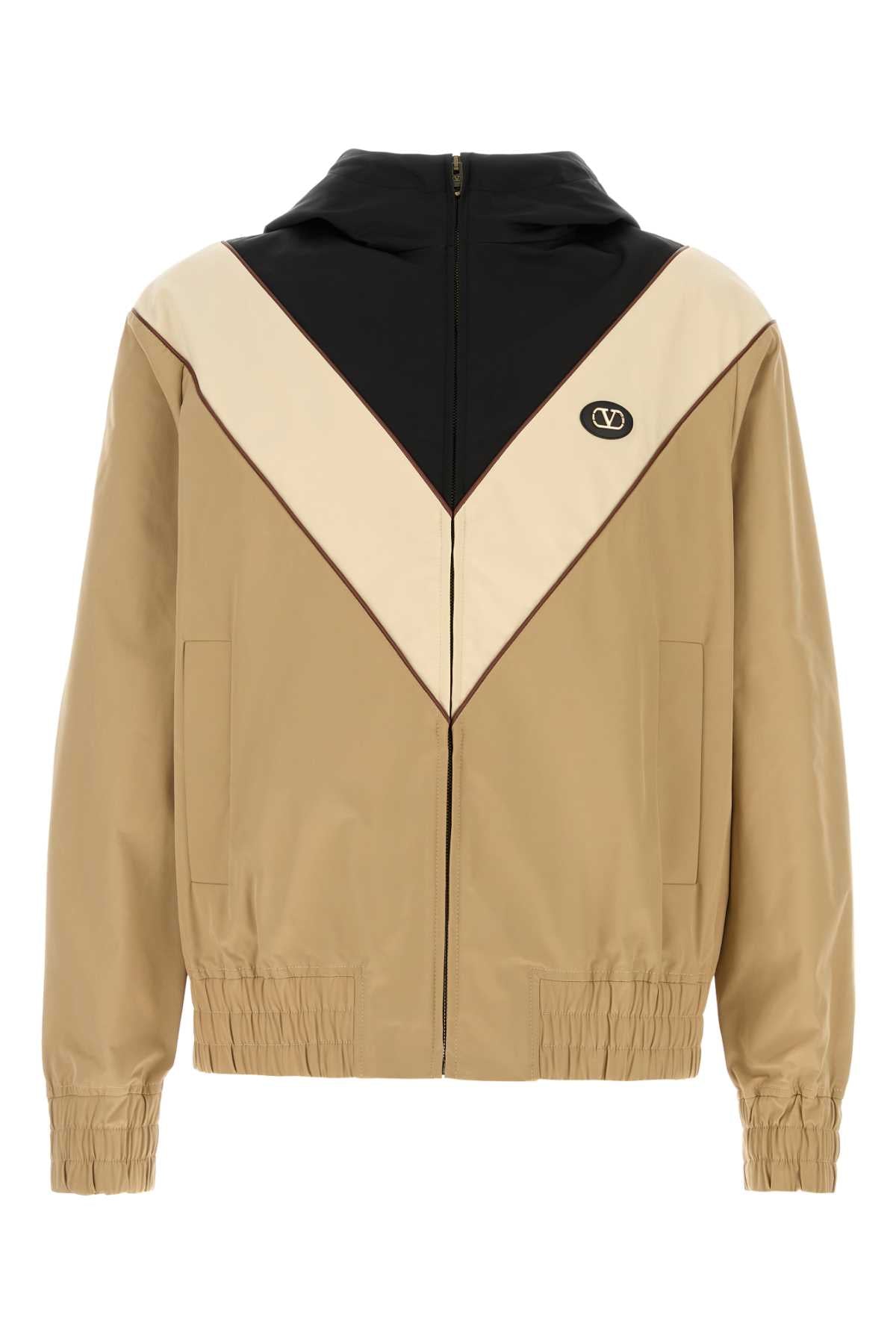 Valentino Garavani Men Multicolor Stretch Polyester Bomber Jacket VALENTINO GARAVANI