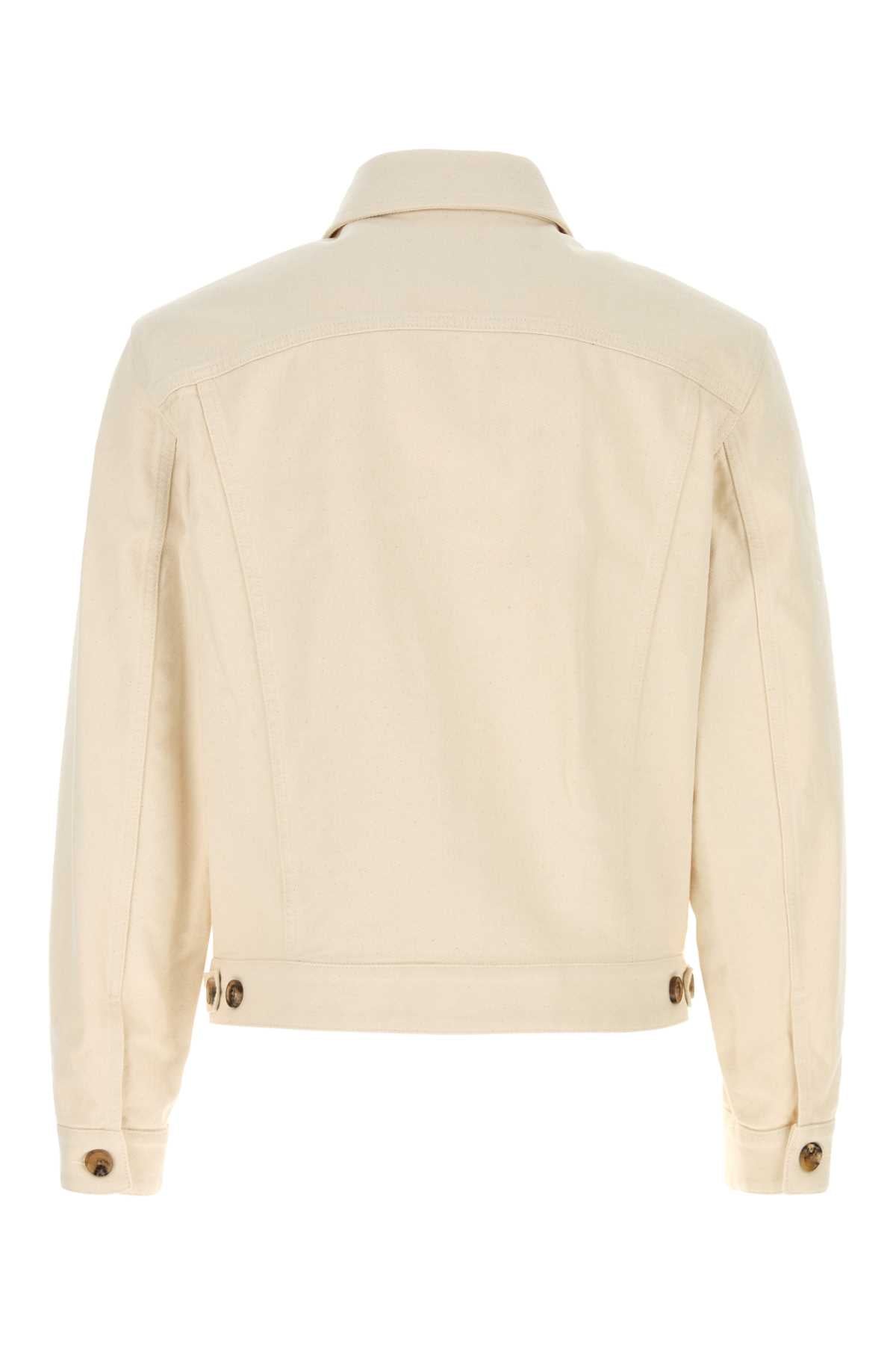 Valentino Garavani Men Ivory Denim Jacket VALENTINO GARAVANI