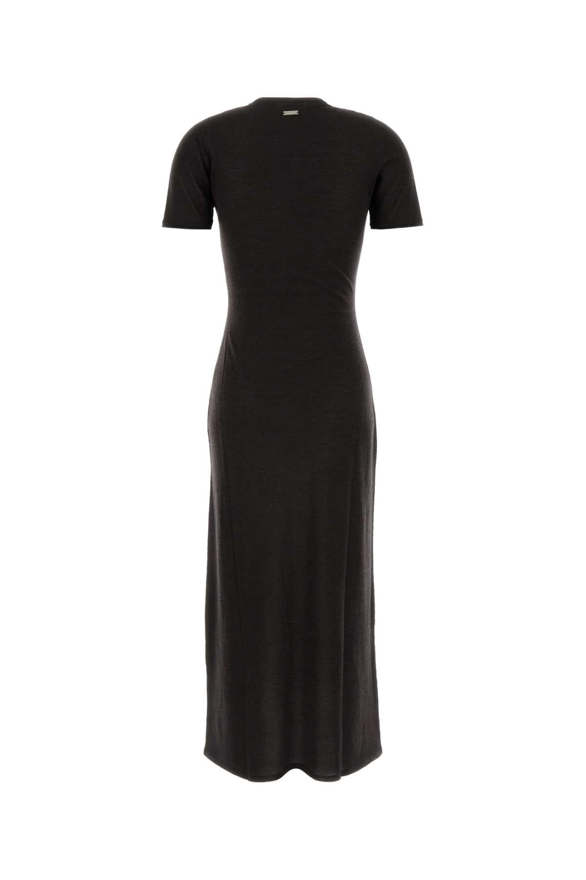 Salvatore Ferragamo Women Dark Brown Cashmere Blend Dress FERRAGAMO