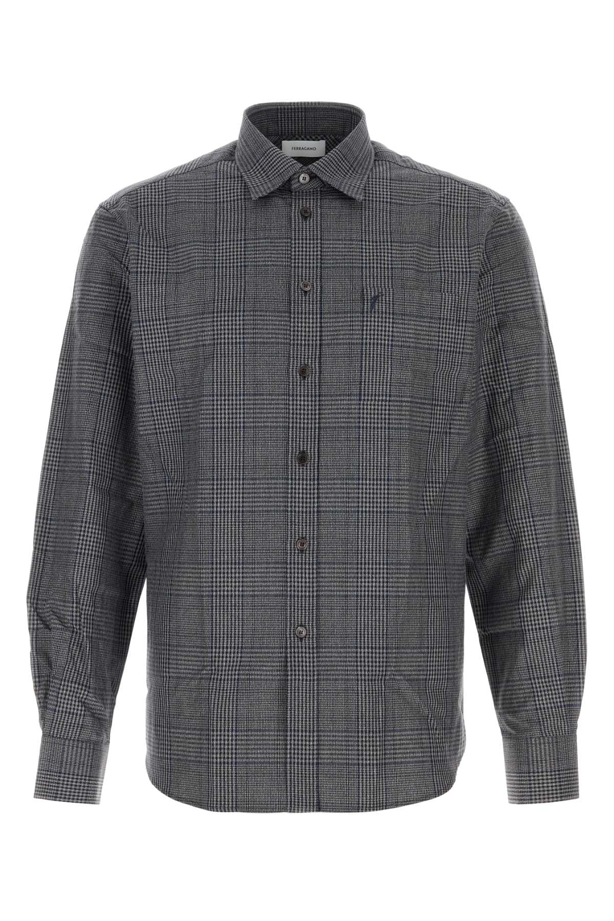 Salvatore Ferragamo Men Embroidered Oxford Shirt FERRAGAMO