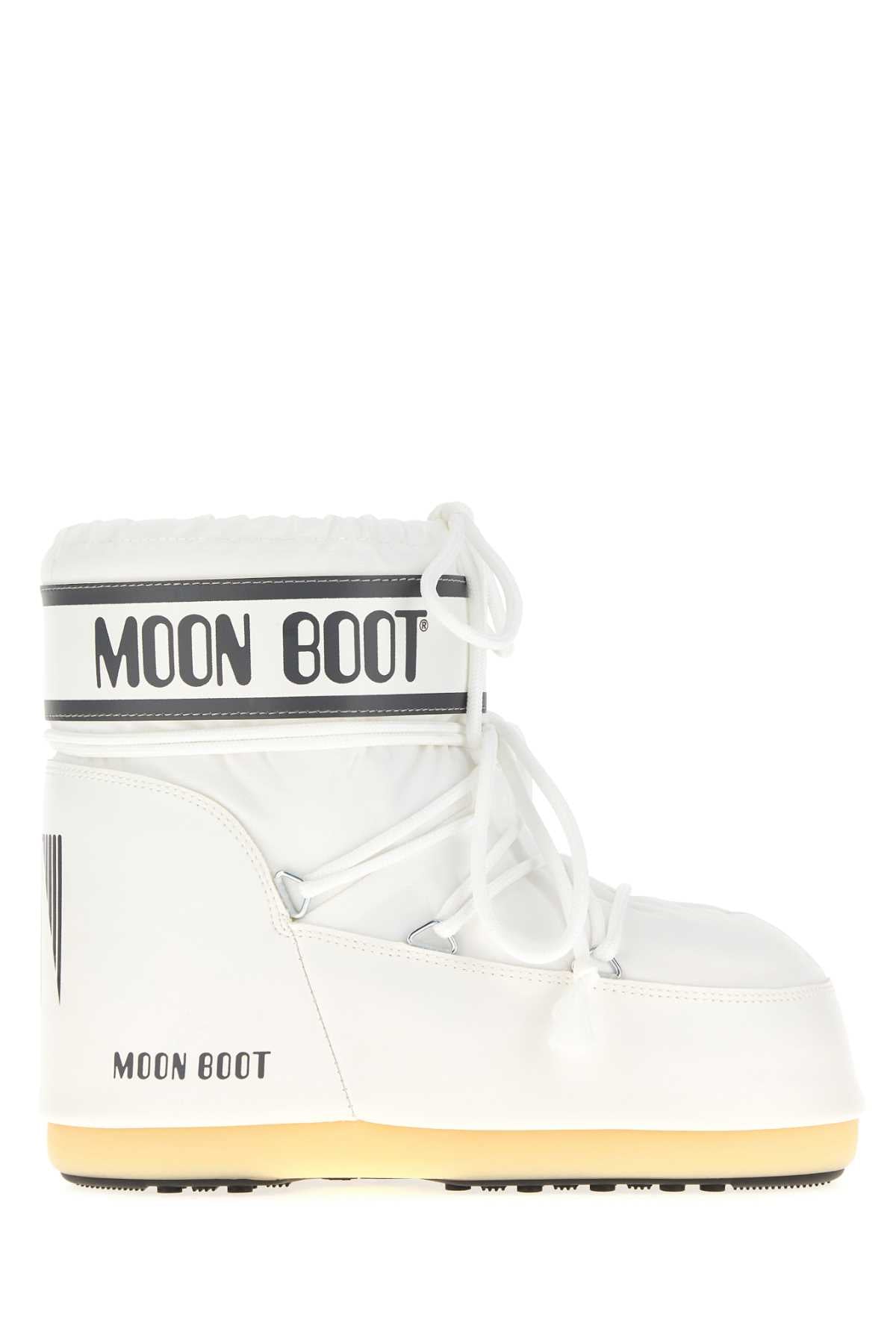 Moon Boot Women White Nylon Icon Low Ankle Boots MOON BOOT