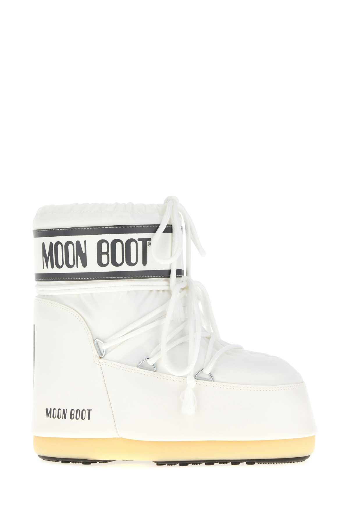 Moon Boot Women White Nylon Icon Low Ankle Boots MOON BOOT